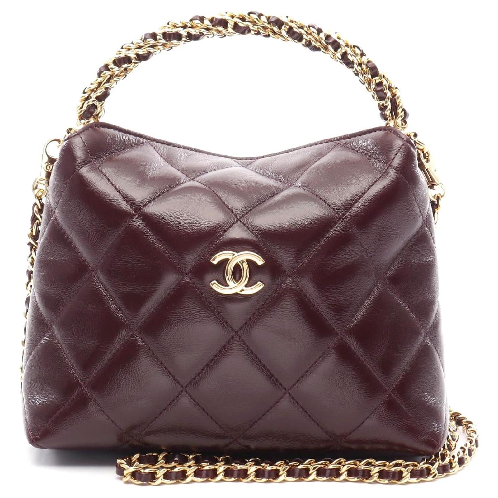 Chanel Matelasse Leather Handbag Brown Pony-style calfskin  ref.2317428