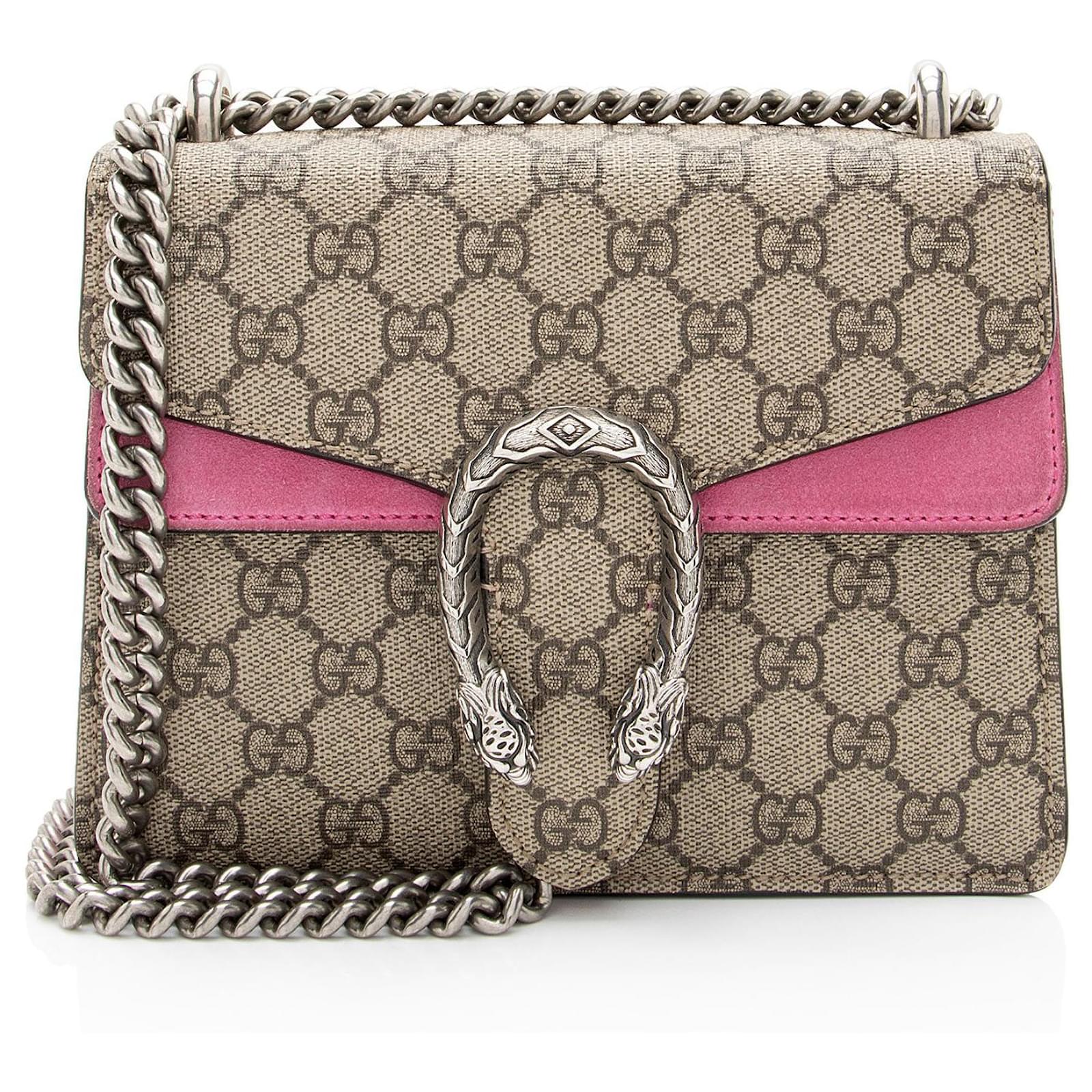 Gucci GG Supreme Dionysus Mini Bag Brown Beige Cloth  ref.2317420