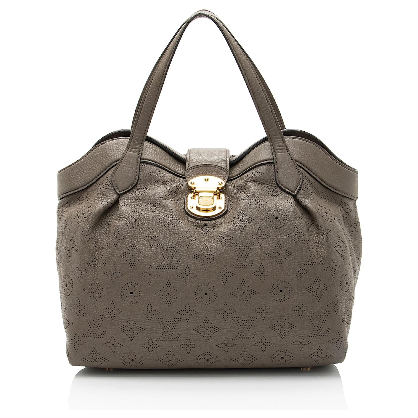 Louis Vuitton Mahina Leather Cirrus PM Satchel Grey  ref.2317405