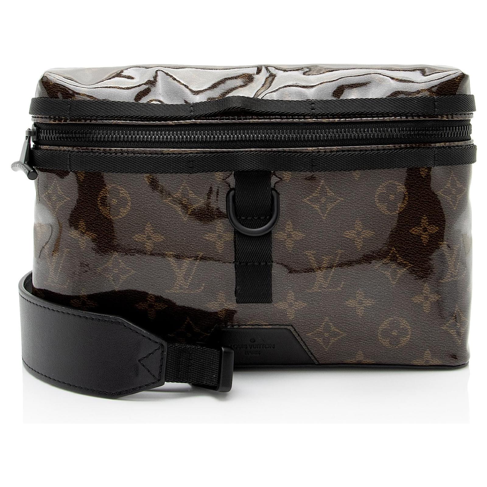 Louis Vuitton Limited Edition Monogram Glaze PM Messenger Black Leather  ref.2317397