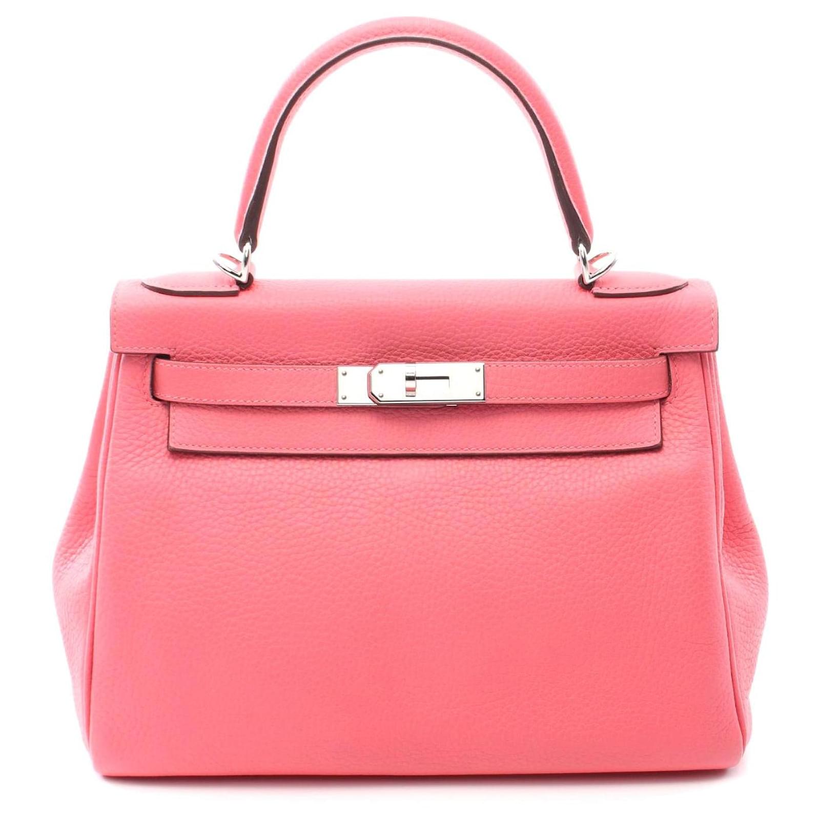 Hermès Hermes Kelly 28 Leather Handbag Pink Pony-style calfskin  ref.2317390