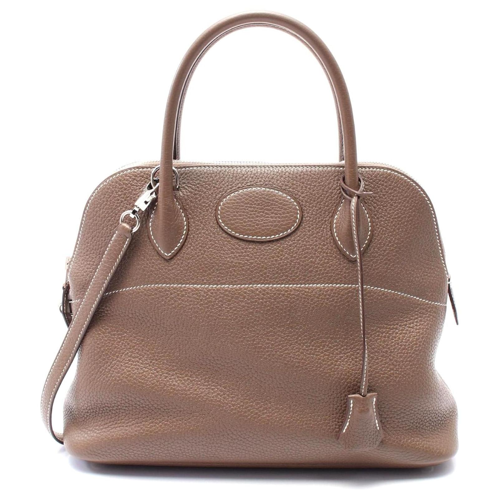 Hermès Hermes Bolide 31 Handbag Brown Leather Pony-style calfskin  ref.2317336
