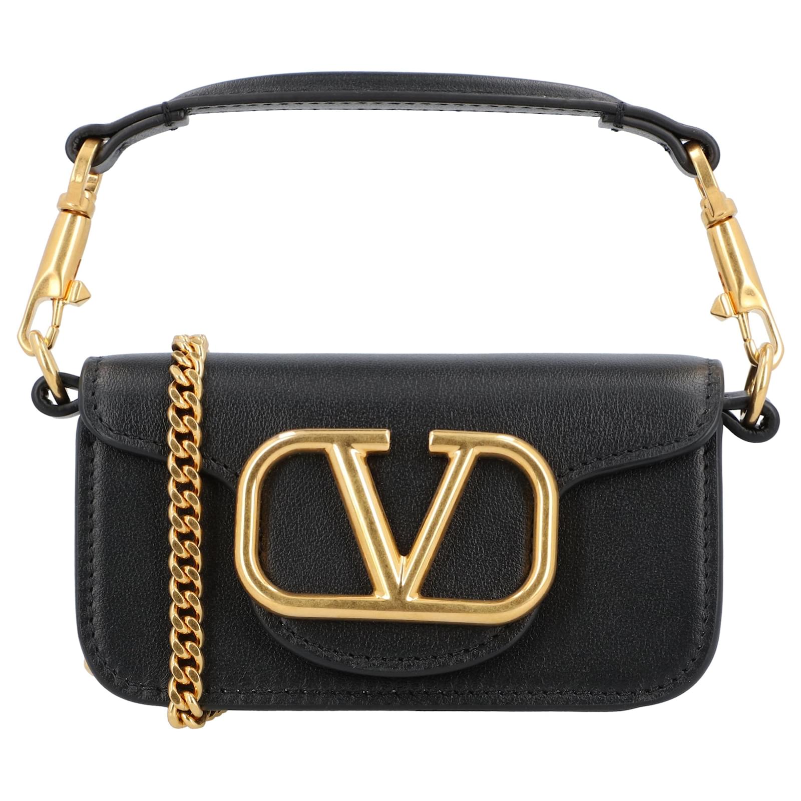 Valentino Garavani Locò Micro Bag Black Leather Pony-style calfskin  ref.2317317