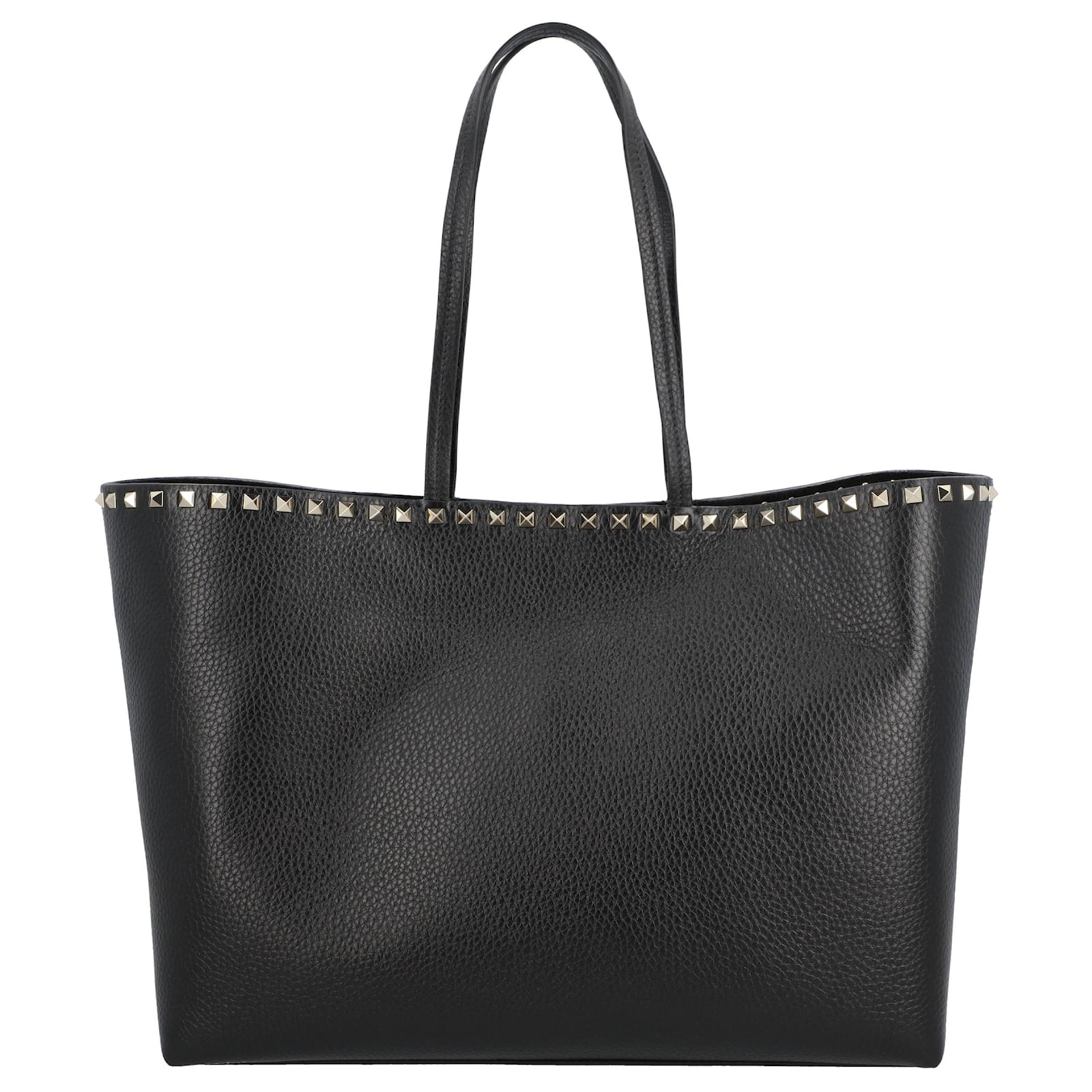 Valentino Garavani Rockstud Tote Bag Black Leather Pony-style calfskin  ref.2317286