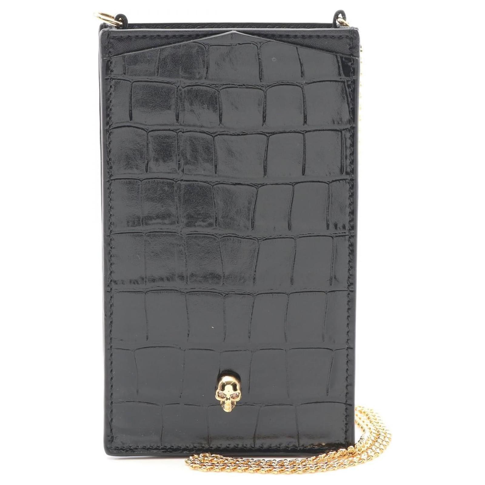 Alexander McQueen 6320351JMFG1050 Leather Shoulder Bag Black  ref.2317257