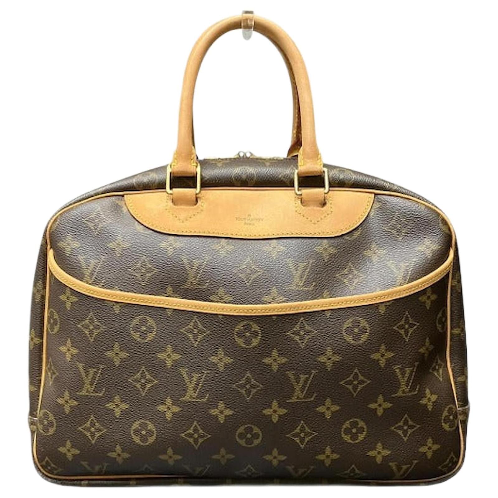 Louis Vuitton Deauville Monogram Handbag Brown Cloth  ref.2317074