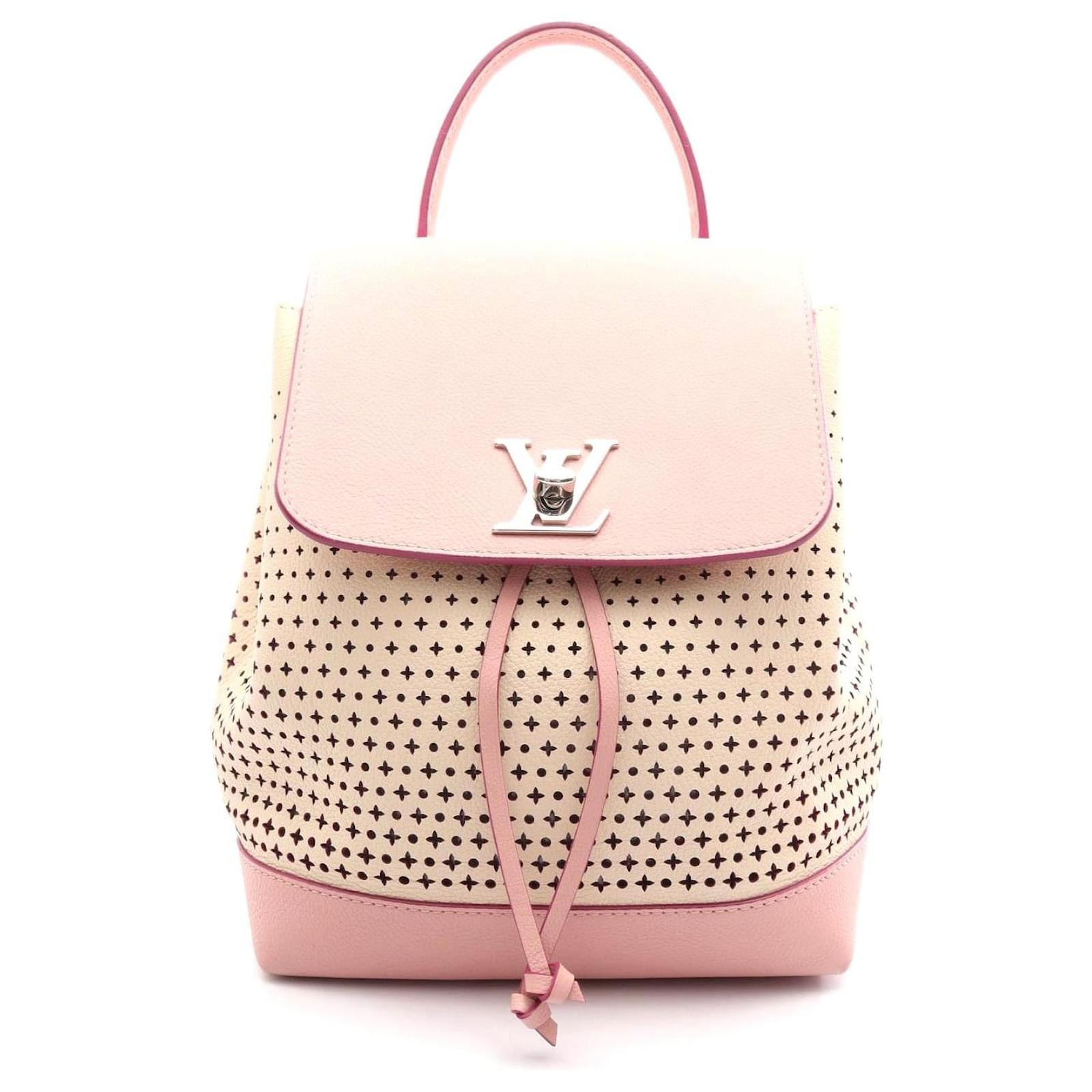 Louis Vuitton Lockme Leather Backpack Pink Pony-style calfskin  ref.2317015