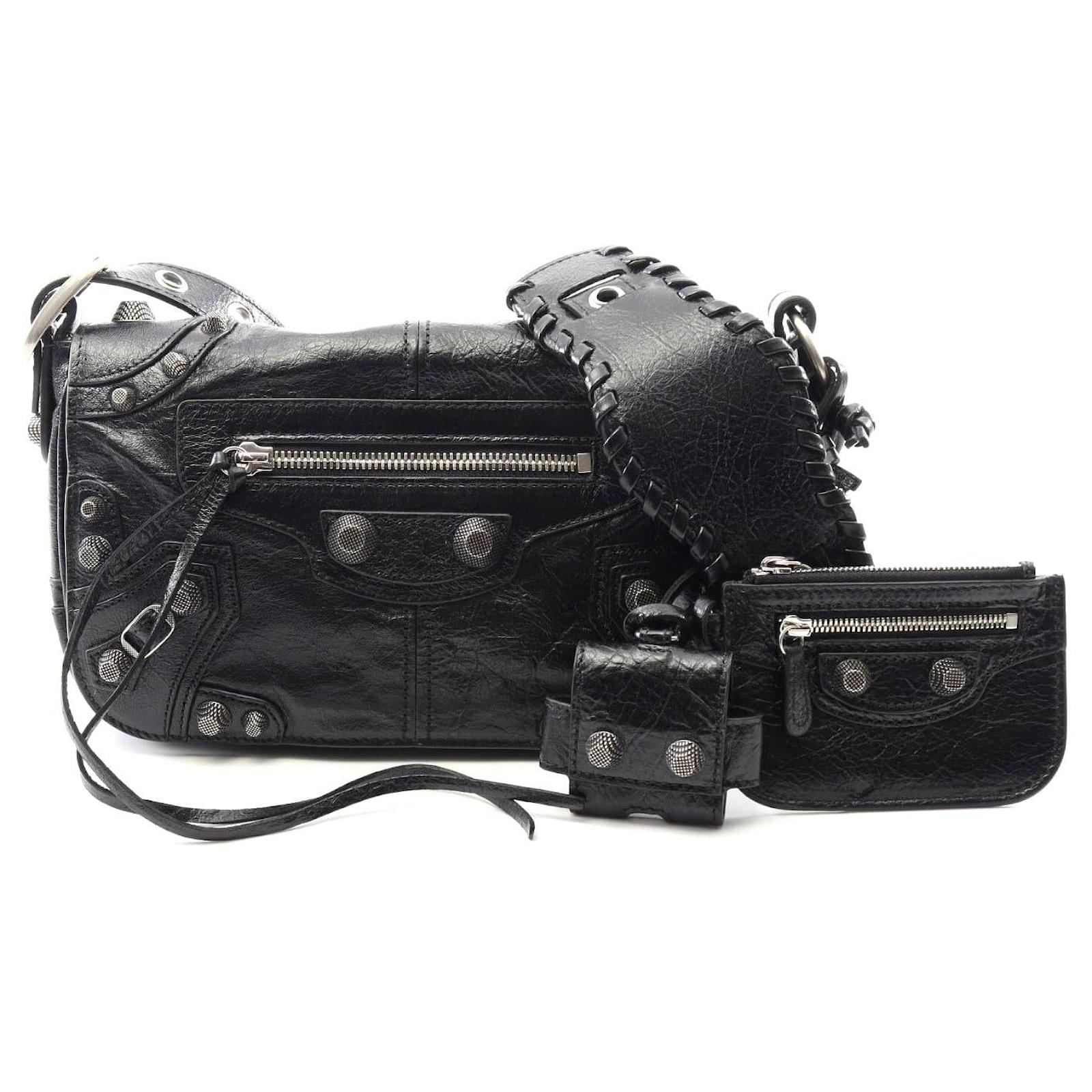 Balenciaga LE CAGO Leather Shoulder Bag Black Pony-style calfskin  ref.2316999