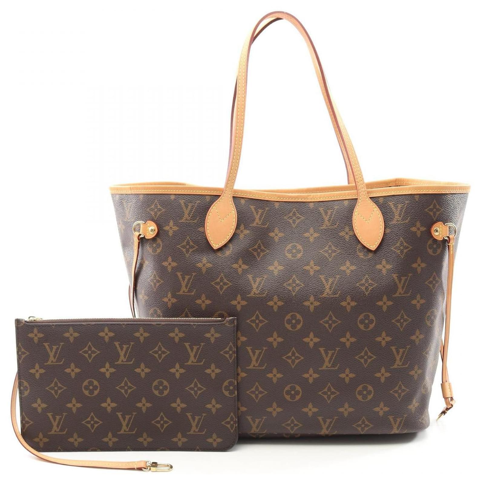 Louis Vuitton Neverfull MM Monogram Coated Canvas Tote Bag Brown Cloth  ref.2316979