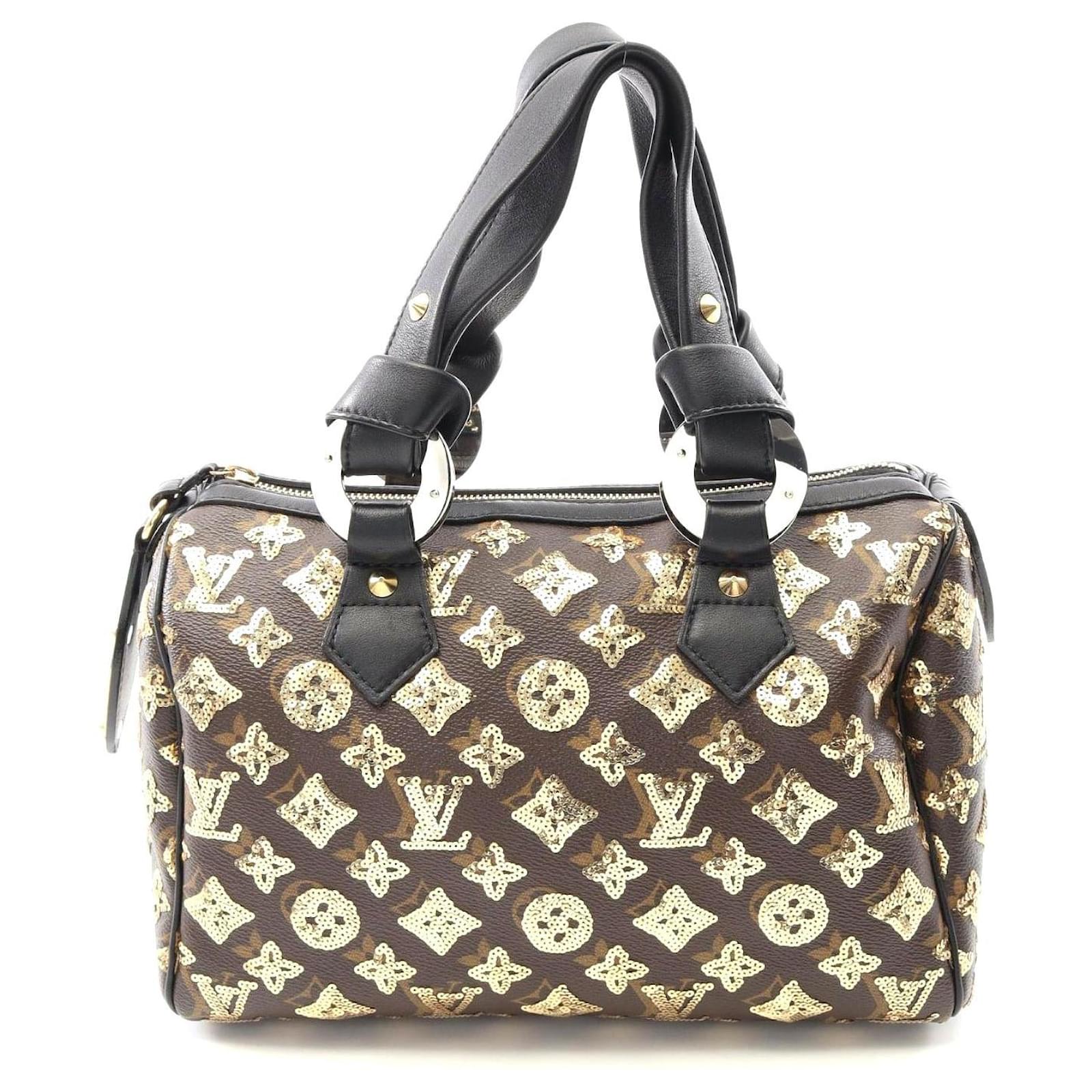 Louis Vuitton Speedy 30 Monogram Eclipse Handbag Brown Cloth  ref.2316897