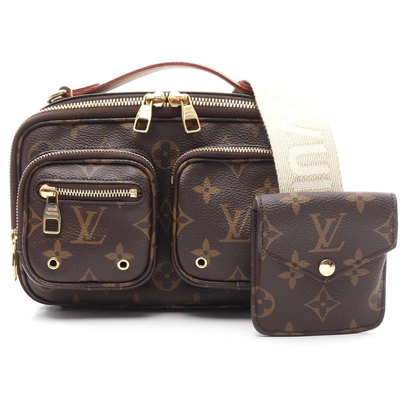 Louis Vuitton Monogram Crossbody Handbag Brown Cloth  ref.2316892