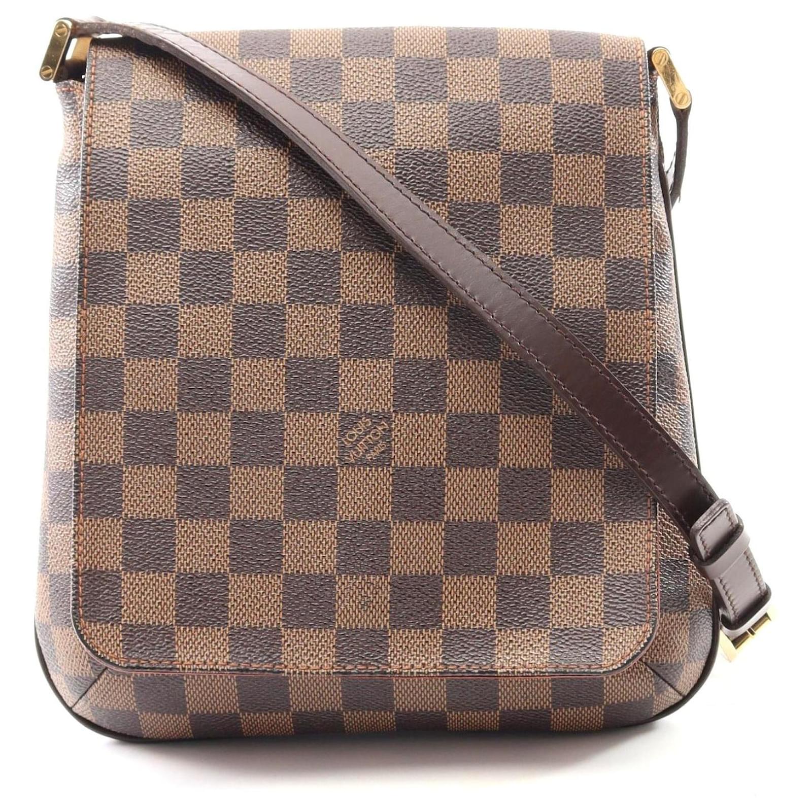 Louis Vuitton Damier Ebene Musette Salsa Long Strap Shoulder Bag Brown Cloth  ref.2316881