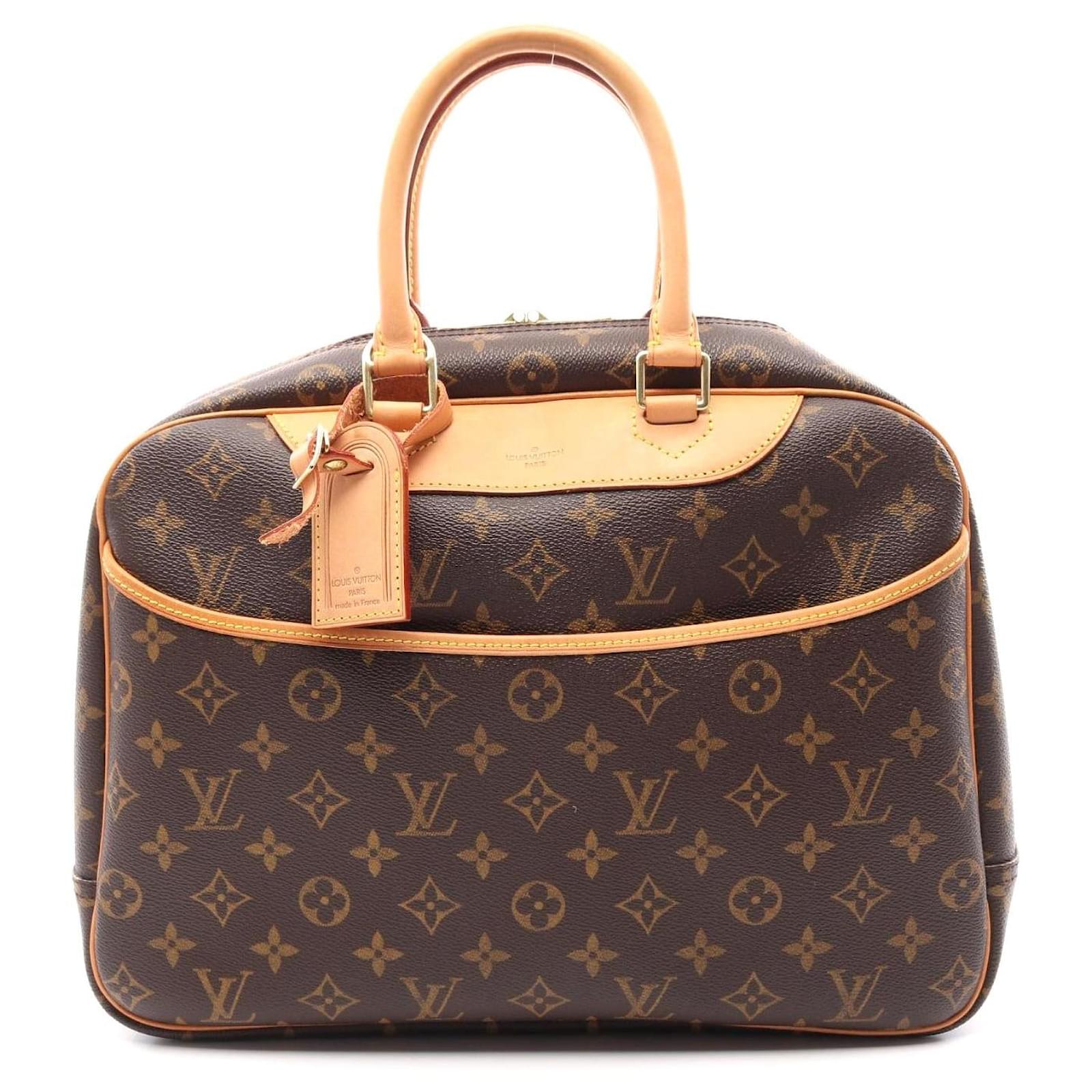 Louis Vuitton Monogram Handbag Brown Cloth  ref.2316880