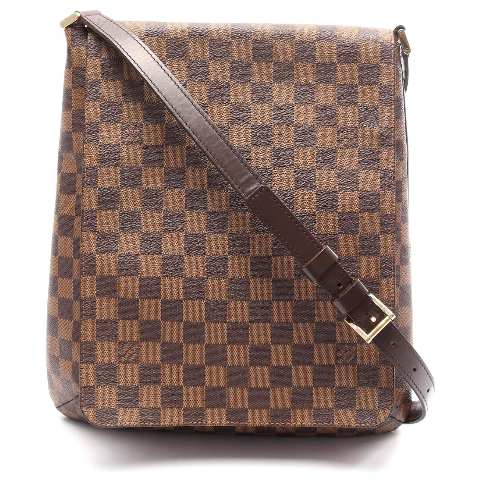 Louis Vuitton Damier Ebene Musette Shoulder Bag Brown Cloth  ref.2316878