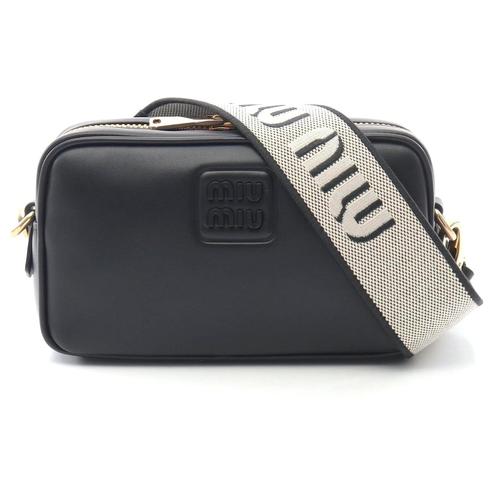 Miu Miu Leather Shoulder Bag Black Pony-style calfskin  ref.2316872