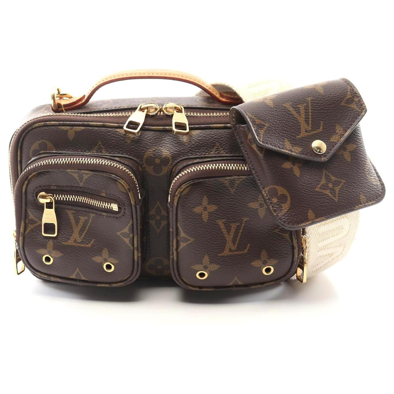 Louis Vuitton Utility Crossbody Handbag Monogram Brown Cloth  ref.2316864