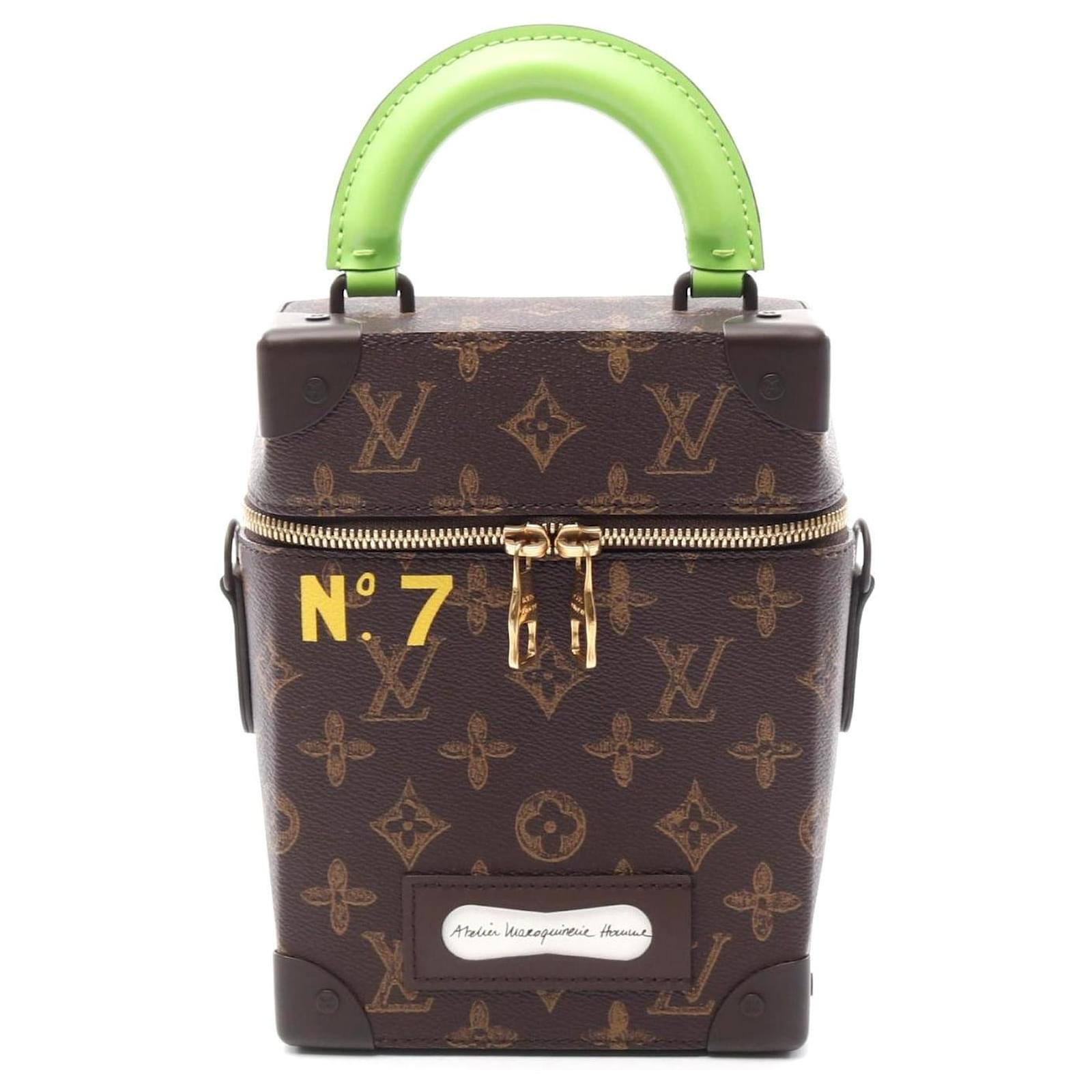 Louis Vuitton Monogram Vertical Box Trunk Handbag Brown Cloth  ref.2316856