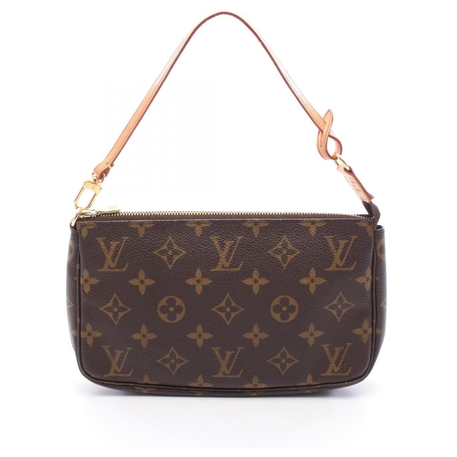 Louis Vuitton Pochette Accessoires Monogram Handbag Brown Cloth  ref.2316811
