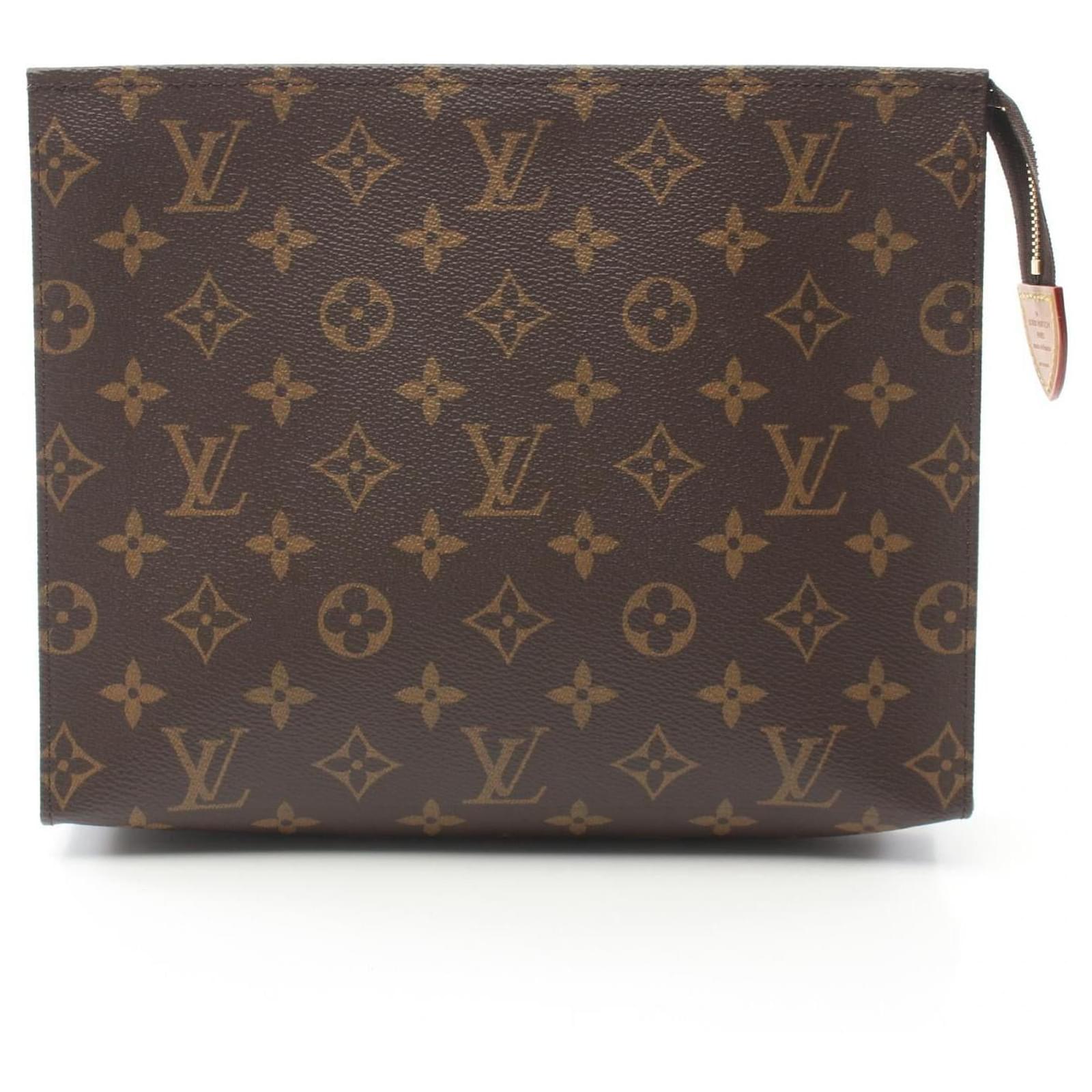 Louis Vuitton Pochette Toilette 26 Monogram Clutch Bag Brown Cloth  ref.2316807