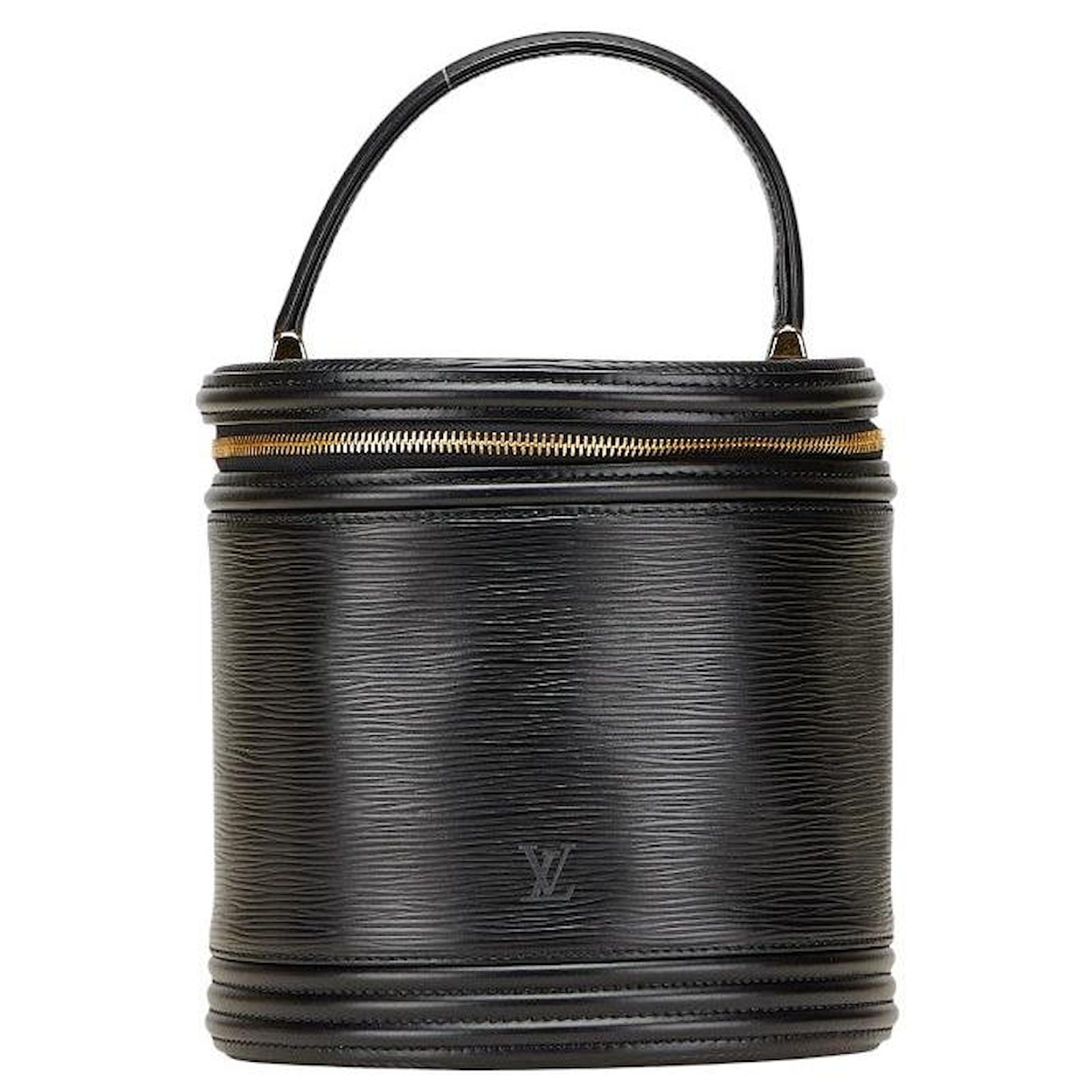 Louis Vuitton Cannes Epi Handbag Black Leather  ref.2316797