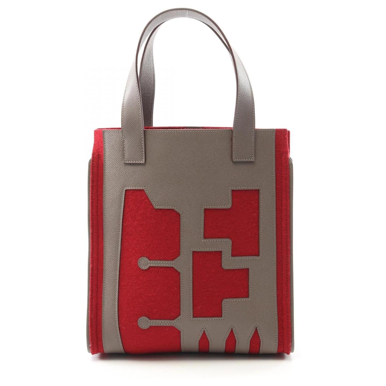 Hermès Hermes Petit H Vau Epsom Tote Bag Brown Leather  ref.2316789