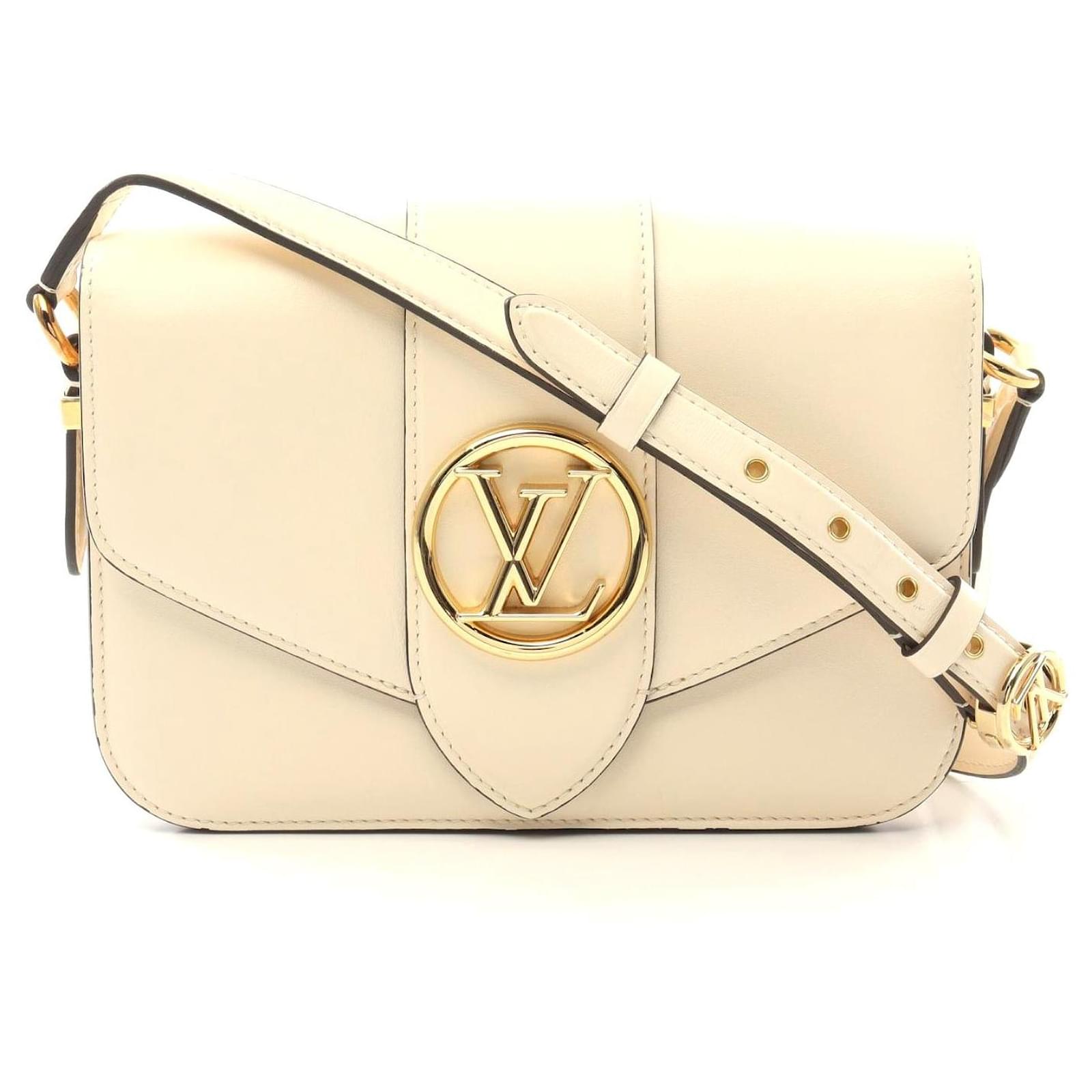 Louis Vuitton LV Pont 9 Leather Shoulder Bag White Pony-style calfskin  ref.2316742