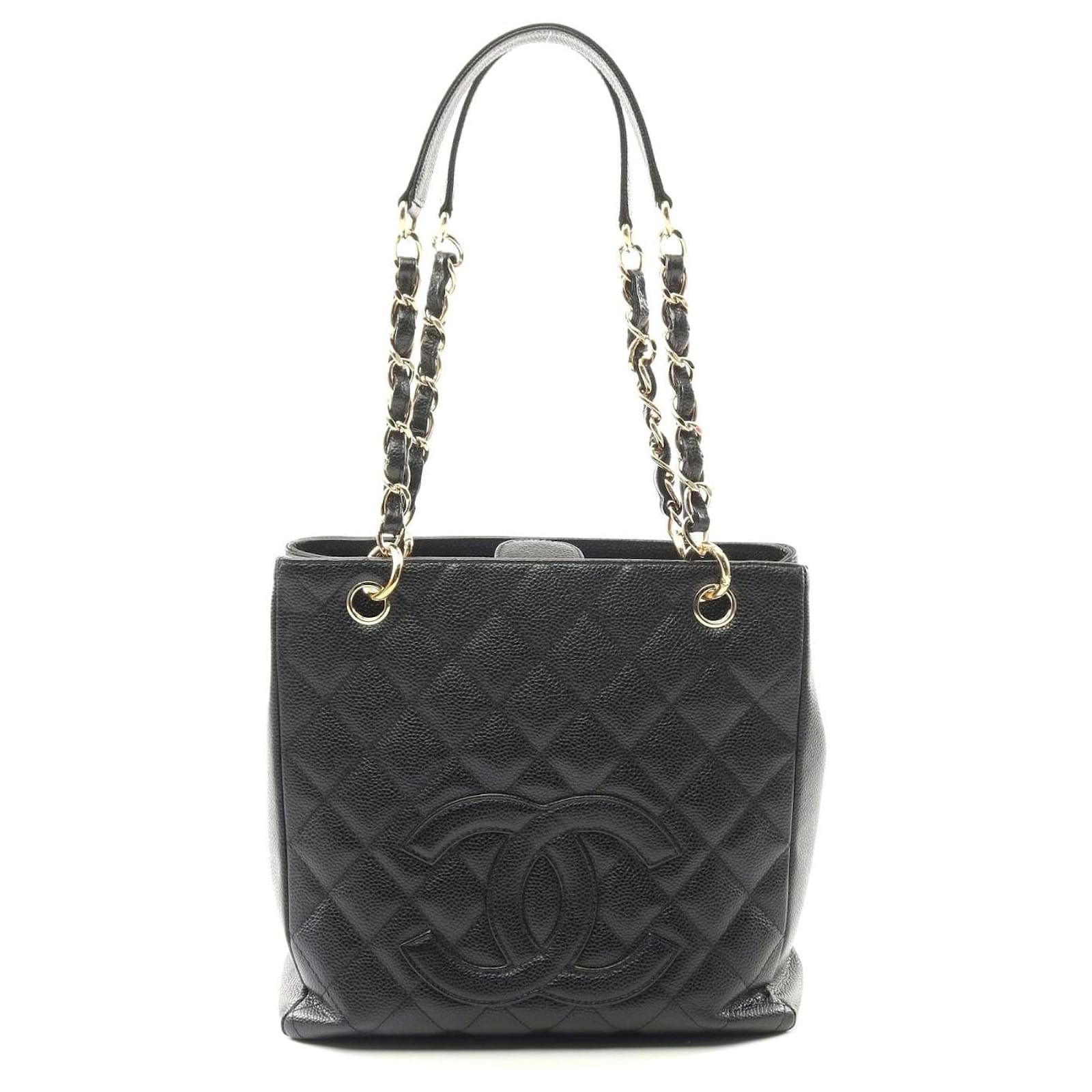 Chanel Matelasse PST Tote Bag Black Caviar Leather Pony-style calfskin  ref.2316718