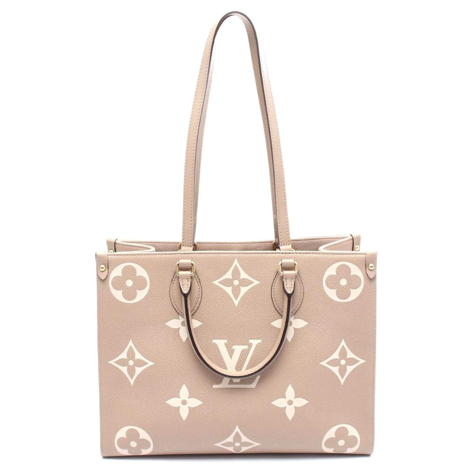 Louis Vuitton OnTheGo MM Bicolor Monogram Tote Brown Beige  ref.2316707