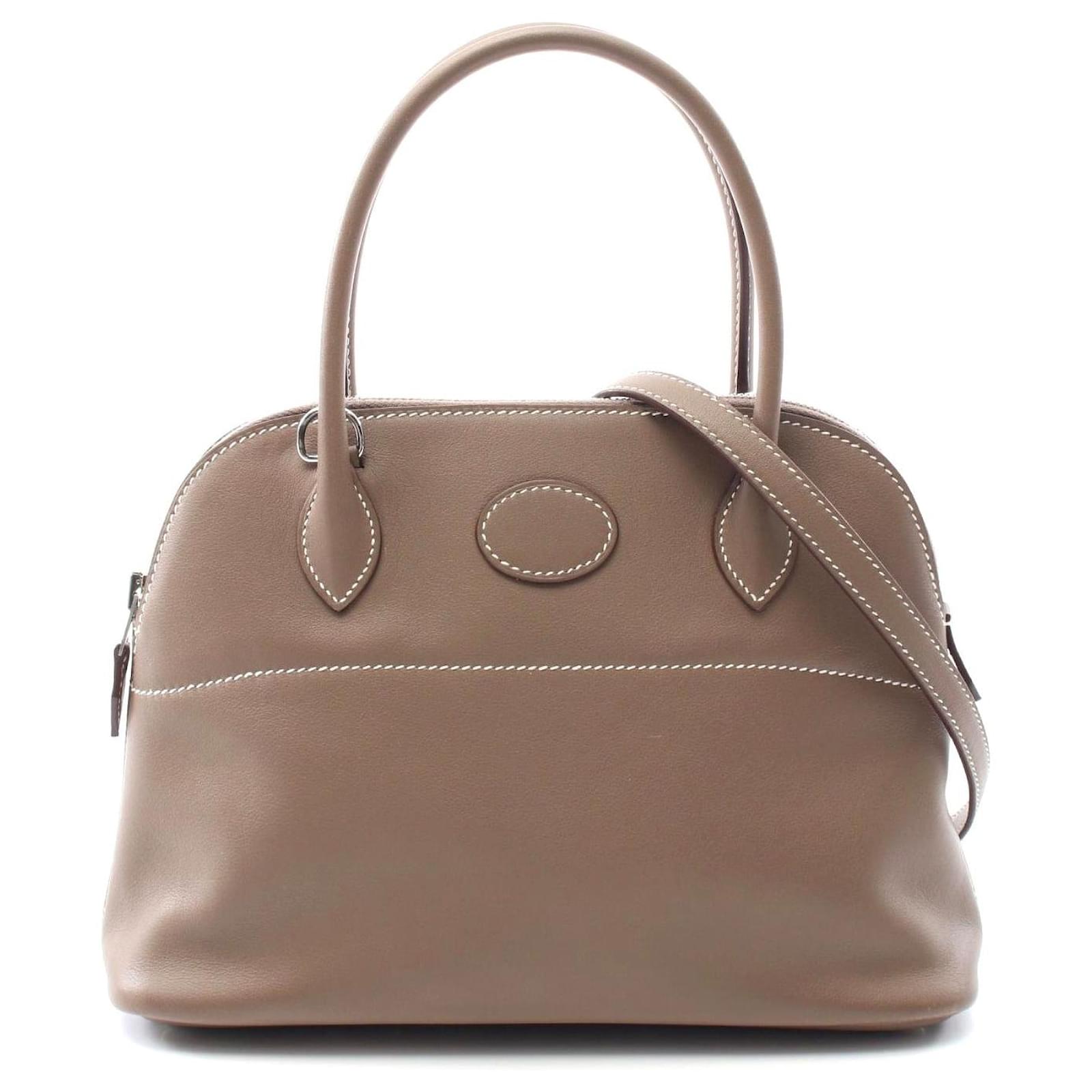 Hermès Hermes Bolide 27 Leather Handbag Brown Pony-style calfskin  ref.2316696