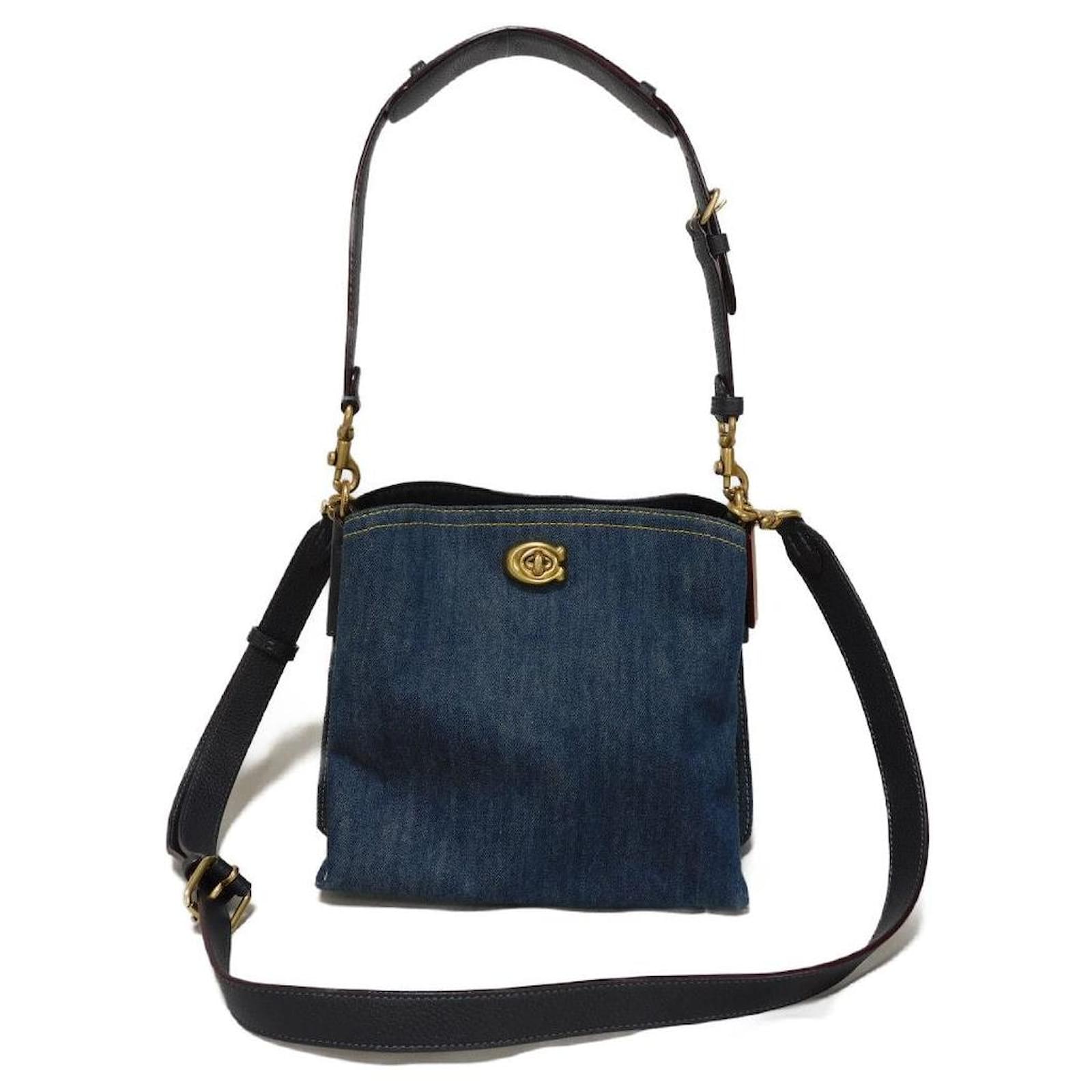 Coach Willow Bucket Bag Denim 2way Shoulder Bag Blue  ref.2316681