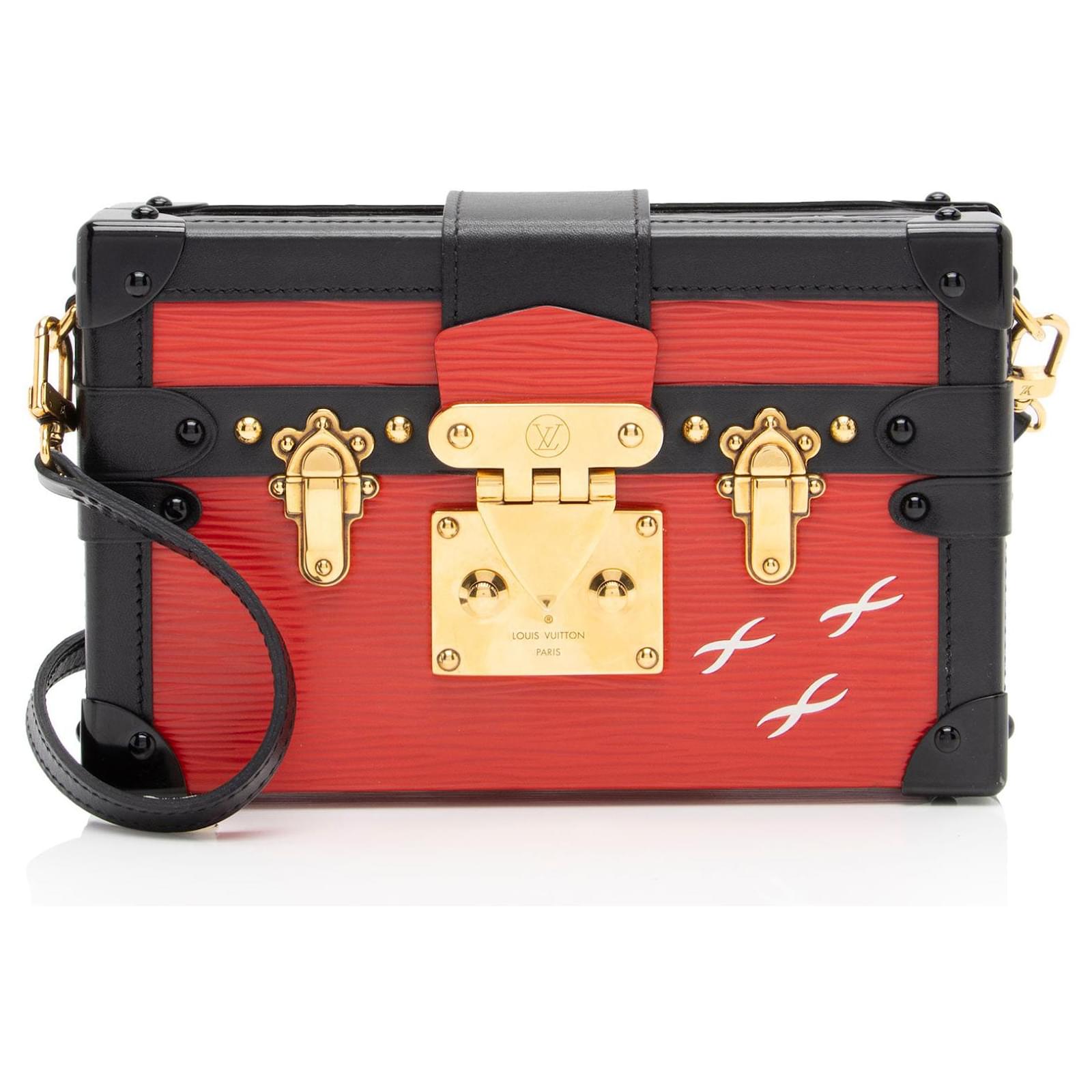 Louis Vuitton Epi Leather Petite Malle Bag Black Pony-style calfskin  ref.2316575