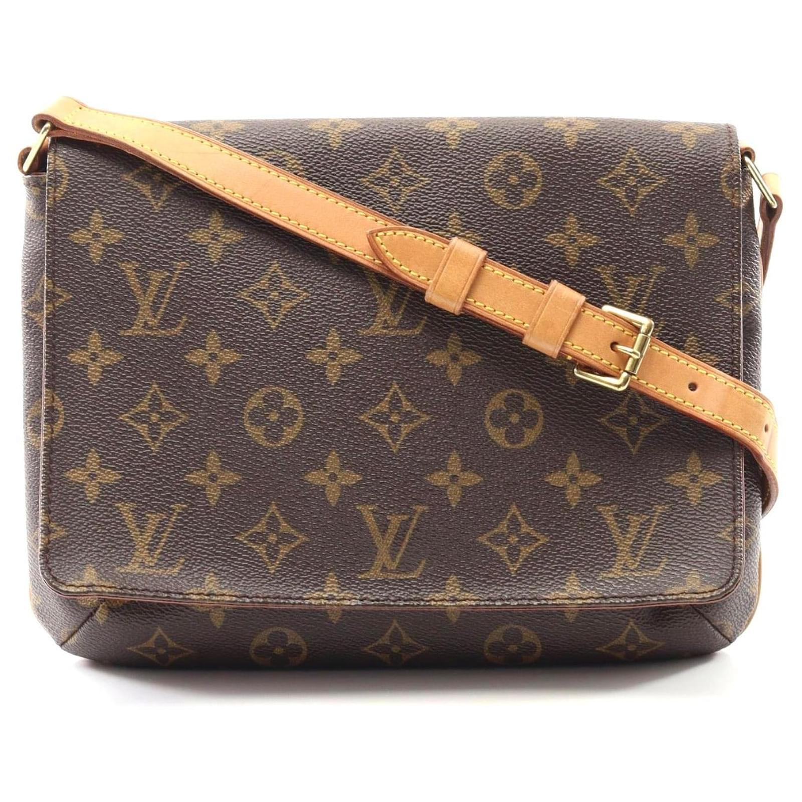 Louis Vuitton Monogram Musette Tango Shoulder Bag Brown Cloth  ref.2316528