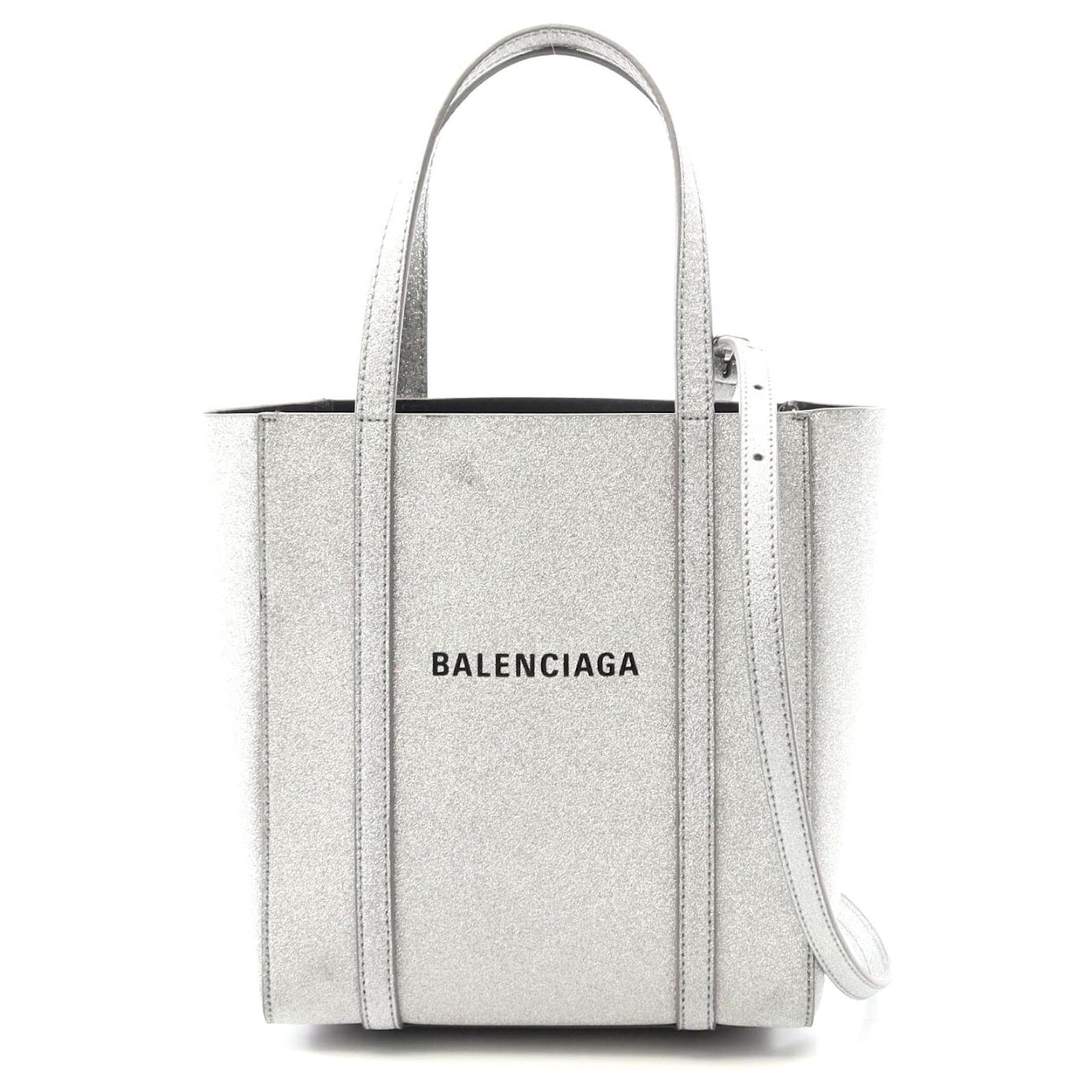 Balenciaga Everyday XXS Leather Tote Bag Silvery Metallic Pony-style calfskin  ref.2316482