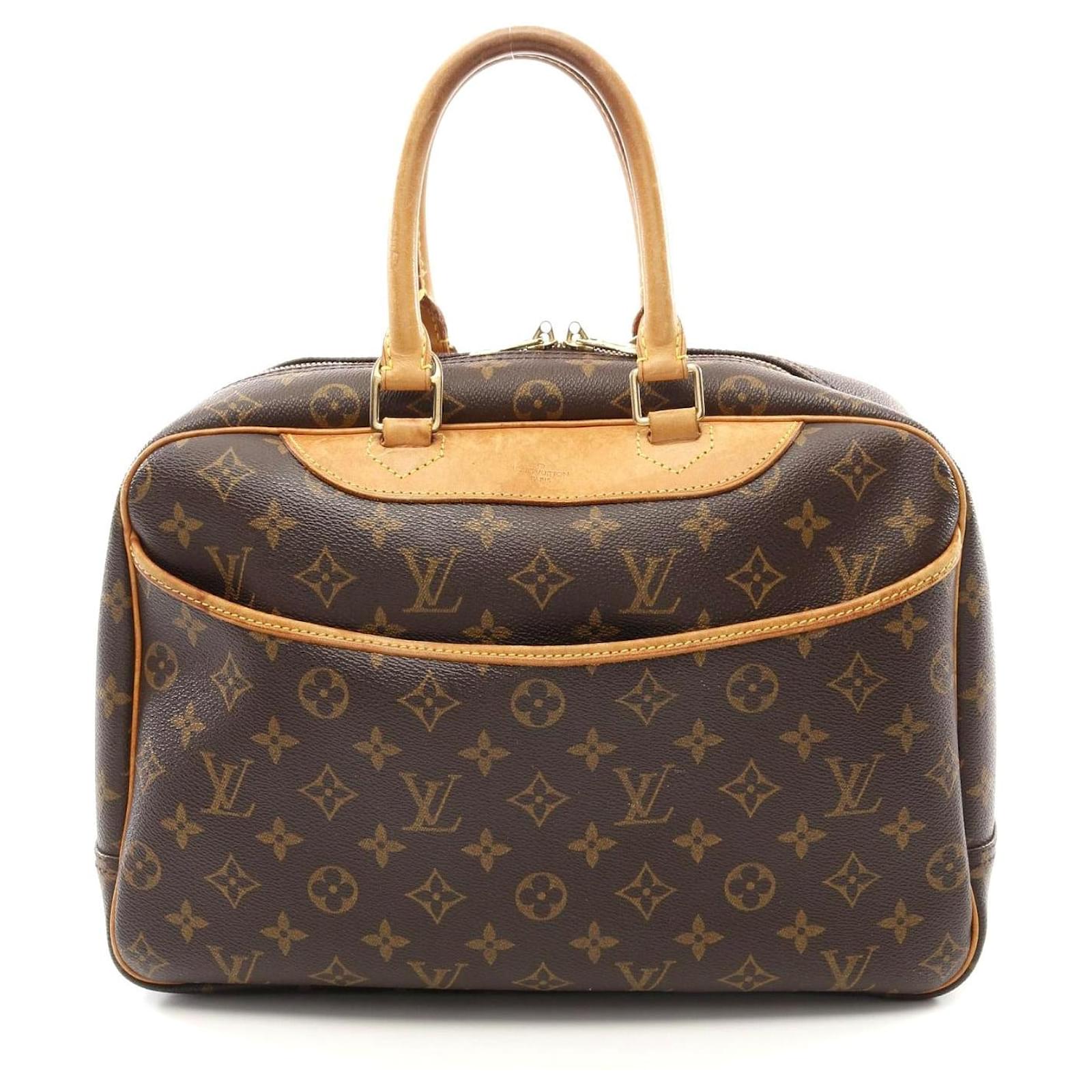 Louis Vuitton Monogram Handbag Brown Cloth  ref.2316448