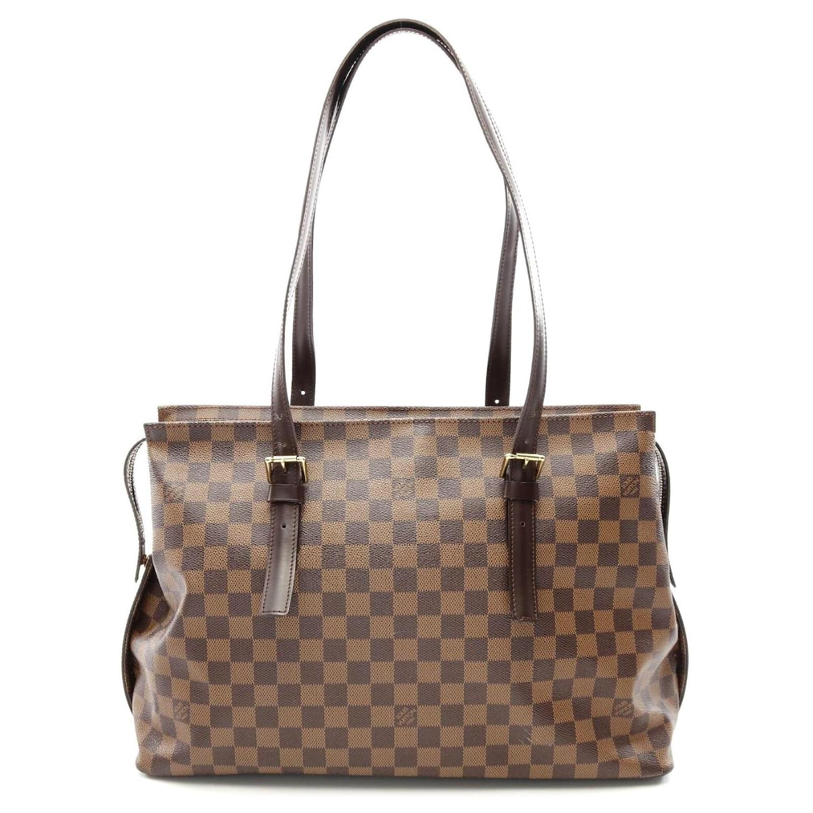 Louis Vuitton Chelsea Damier Ebene Tote Bag Brown Cloth  ref.2316446