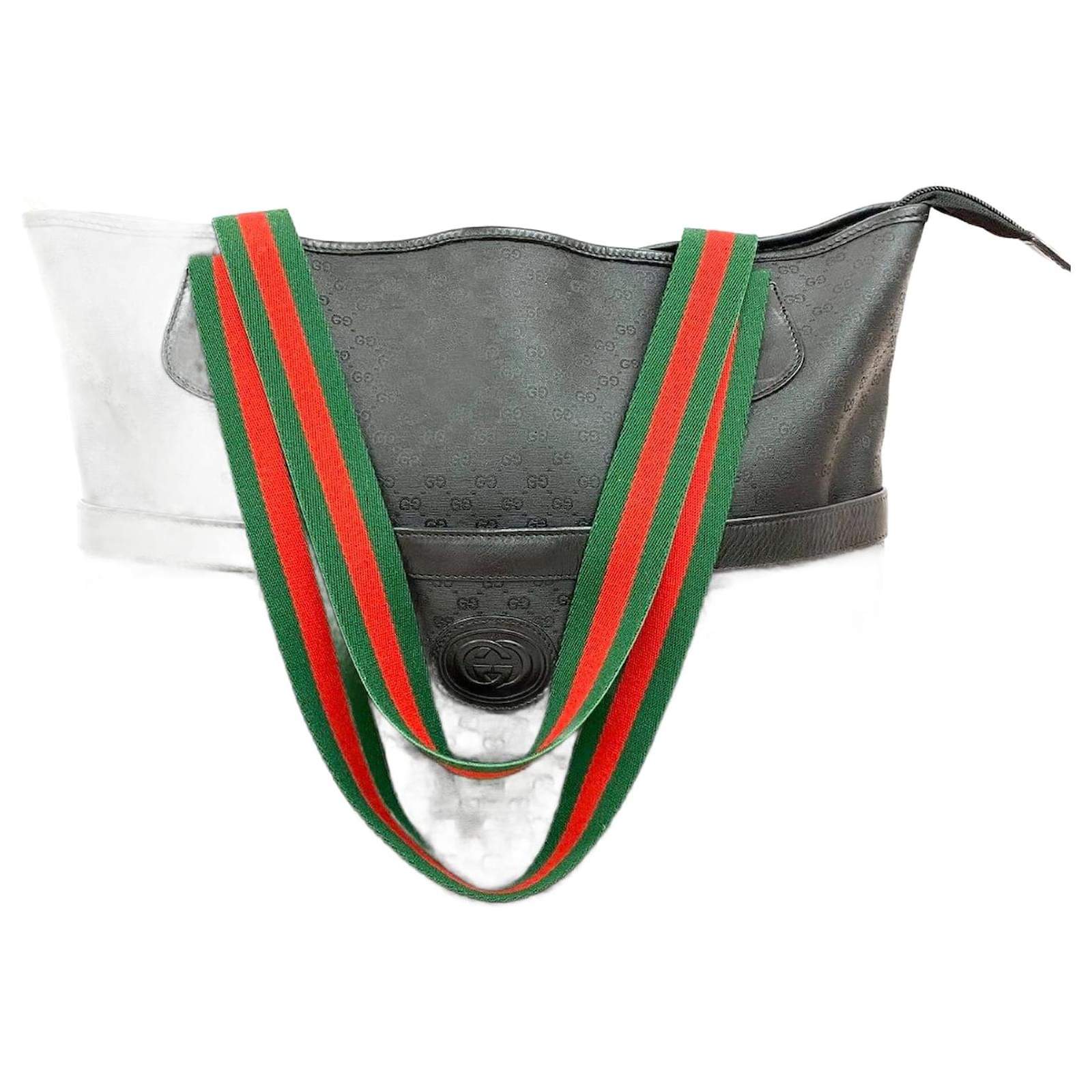 Gucci Old Gucci Micro GG Leather Tote Bag Black  ref.2316428