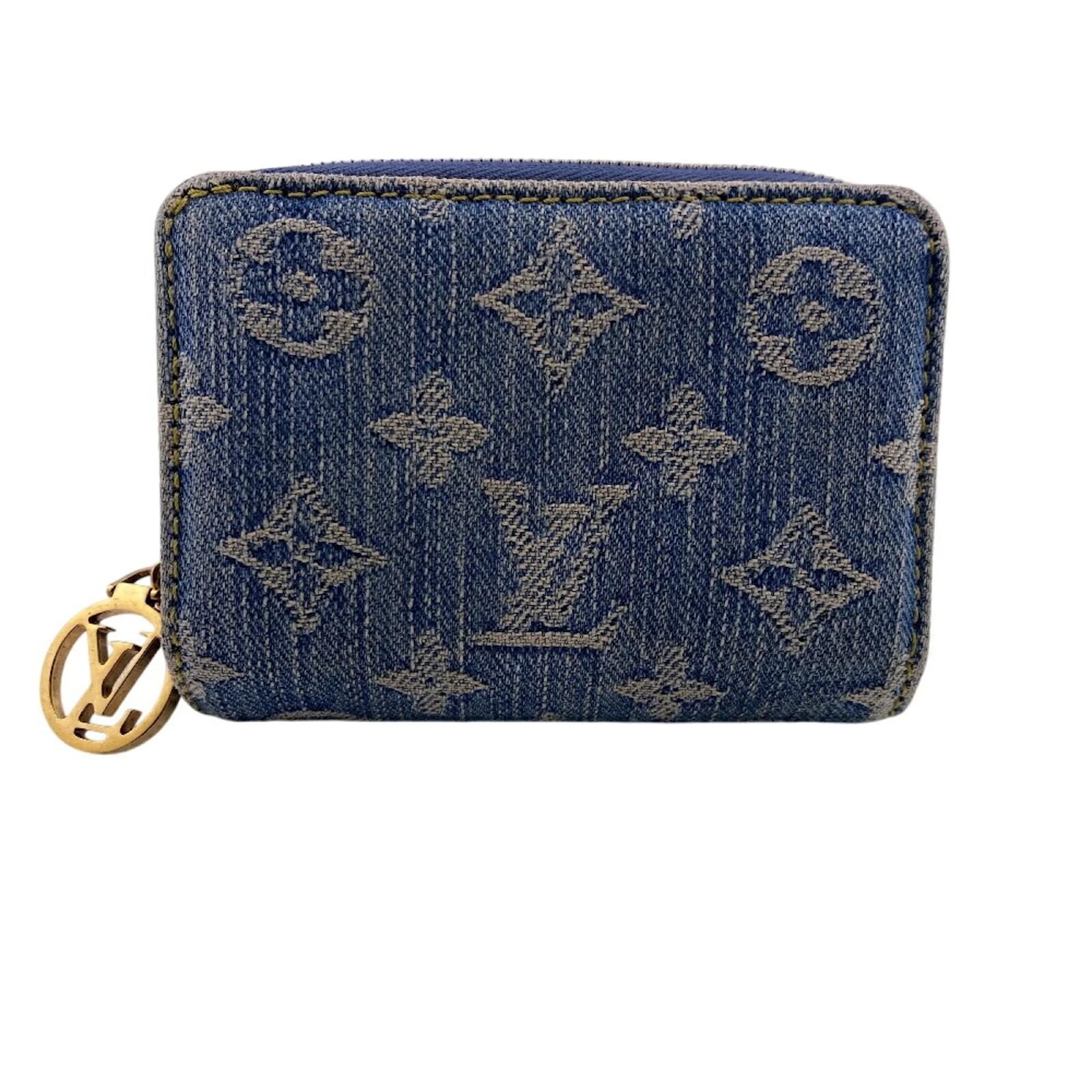 Louis Vuitton Monogram Denim Bi-Fold Wallet Blue  ref.2316380