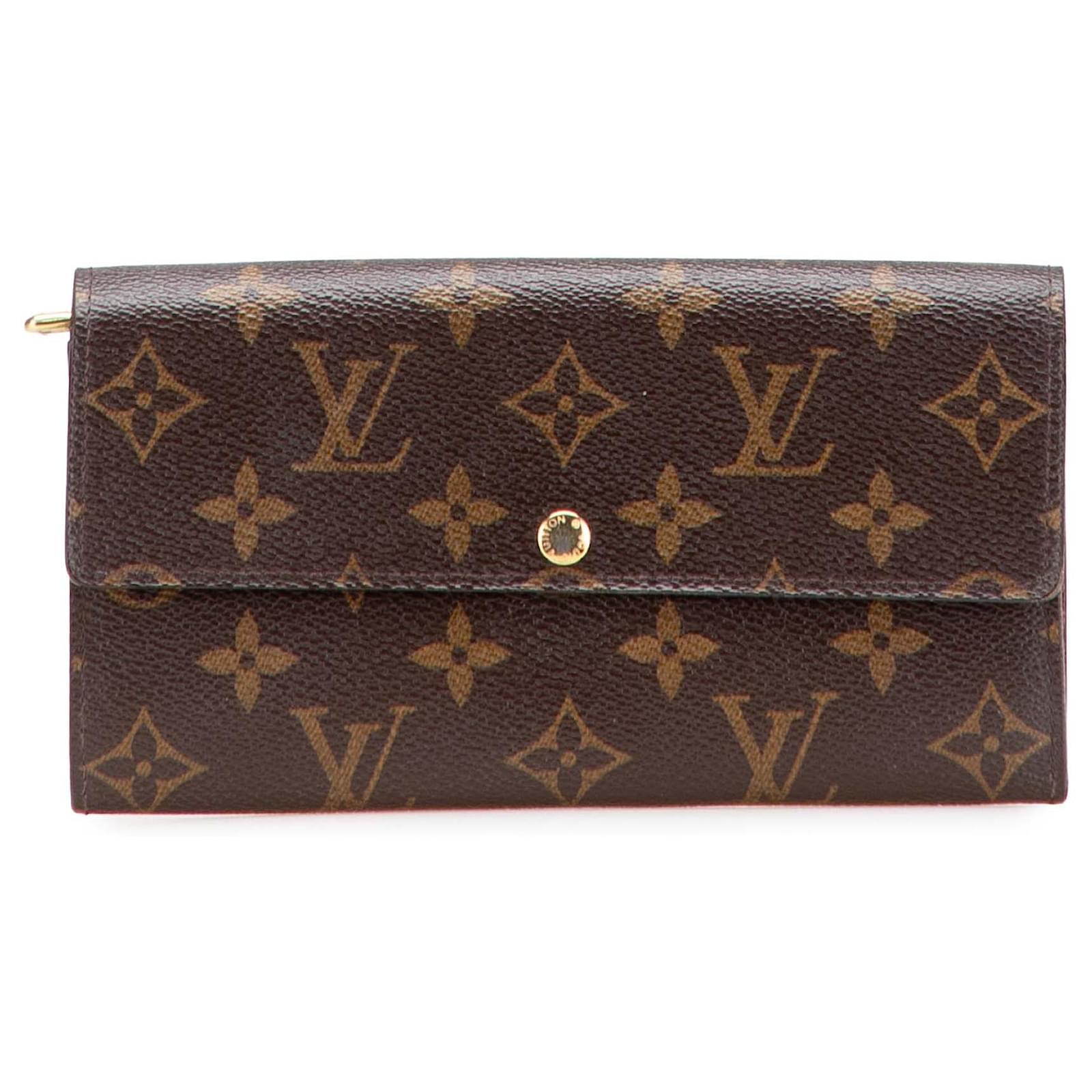 Louis Vuitton Brown Monogram Sarah Long Wallet Cloth  ref.2316326