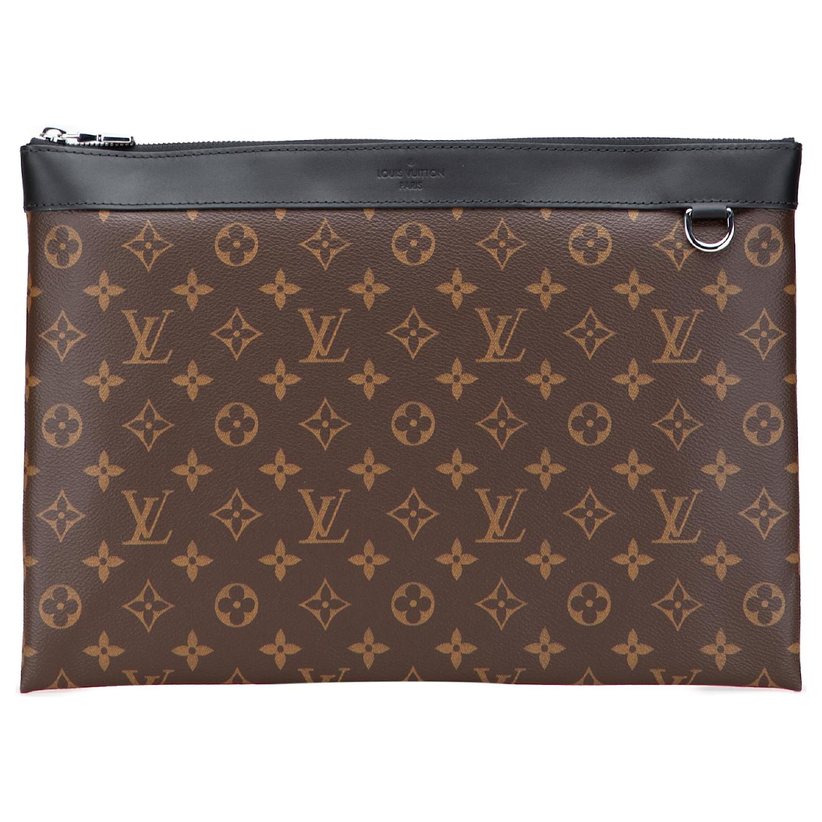 Louis Vuitton Brown Monogram Macassar Discovery Pochette GM Cloth  ref.2316285
