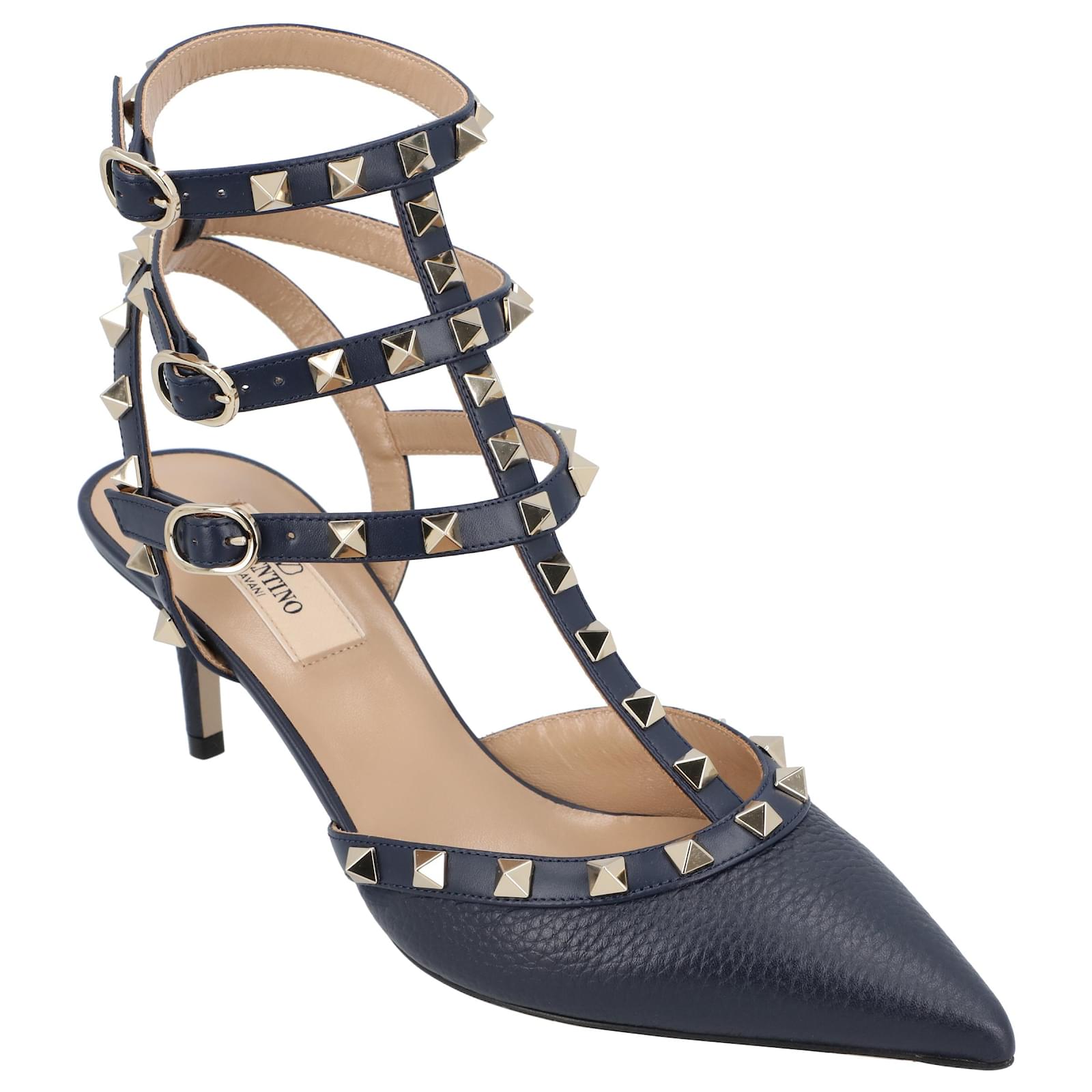 Valentino Garavani Rockstud Leather Pumps Black Pony-style calfskin  ref.2263803