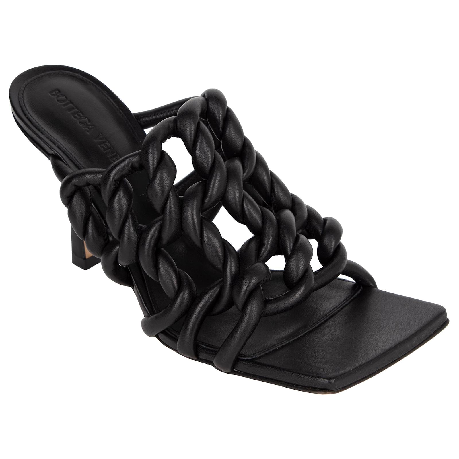 Bottega Veneta Stretch Mule Black Leather Lambskin  ref.1847883