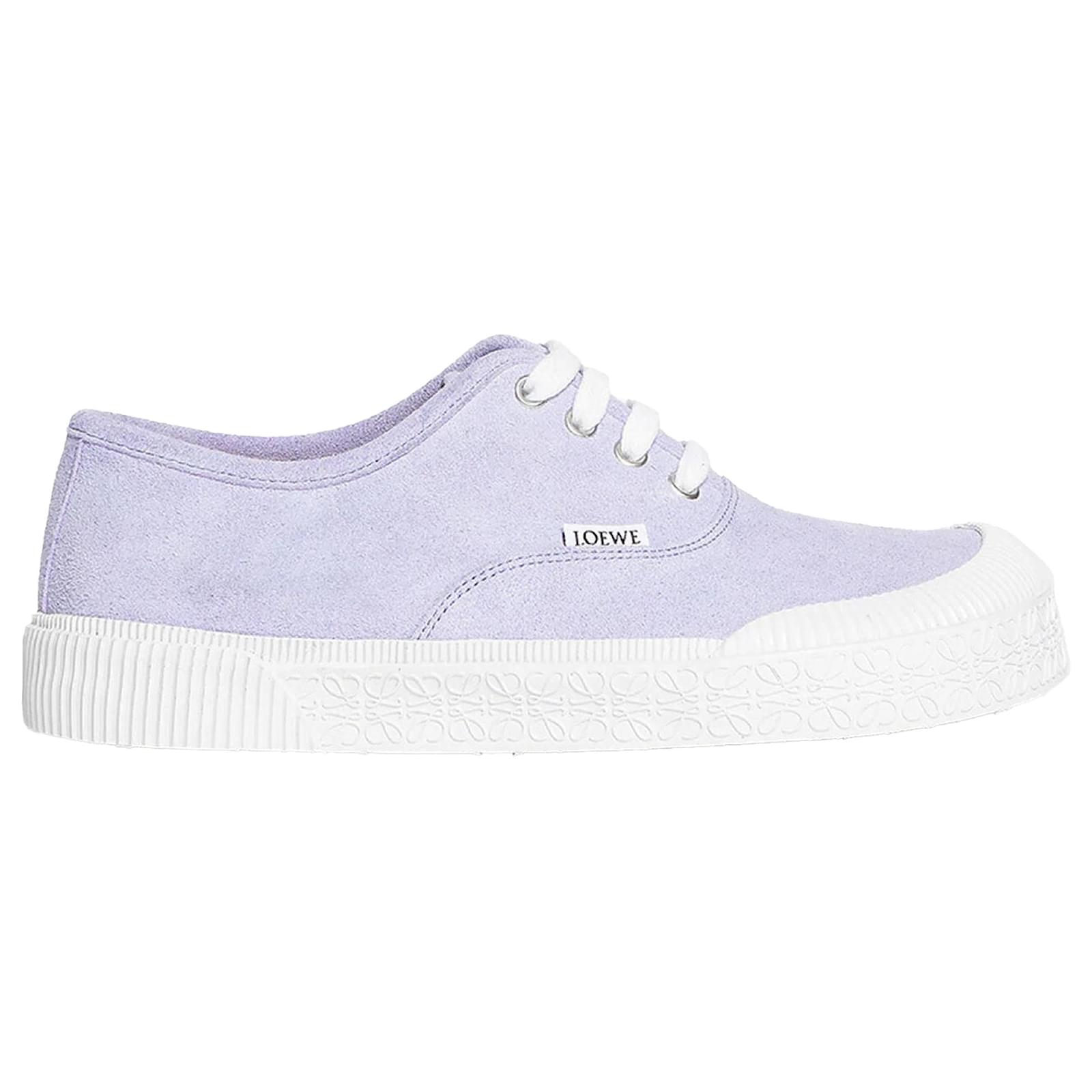 Loewe Terra Vulca Low-Top Sneakers Purple Leather Pony-style calfskin  ref.2313845