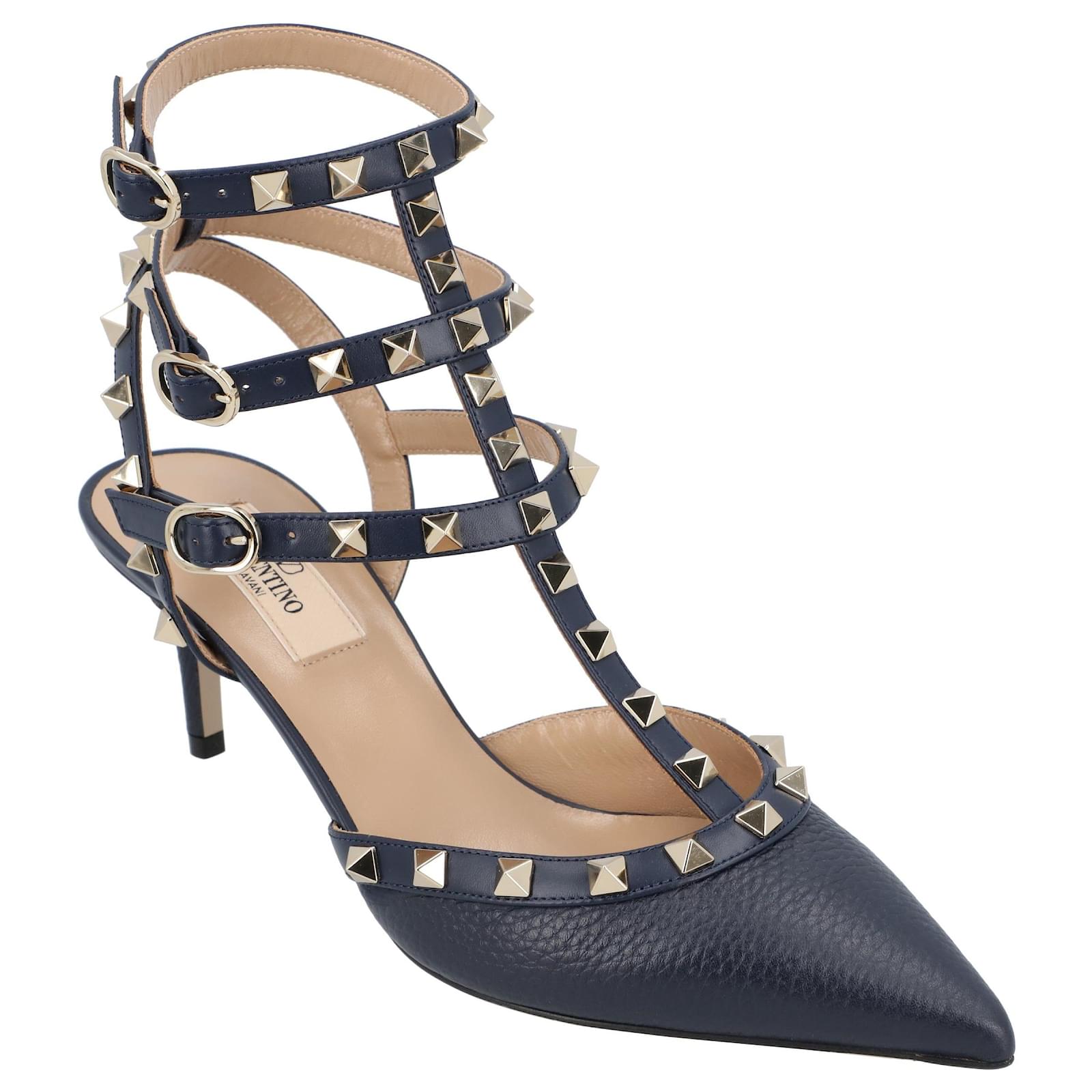 Valentino Garavani Rockstud Leather Pumps Black Pony-style calfskin  ref.2267986