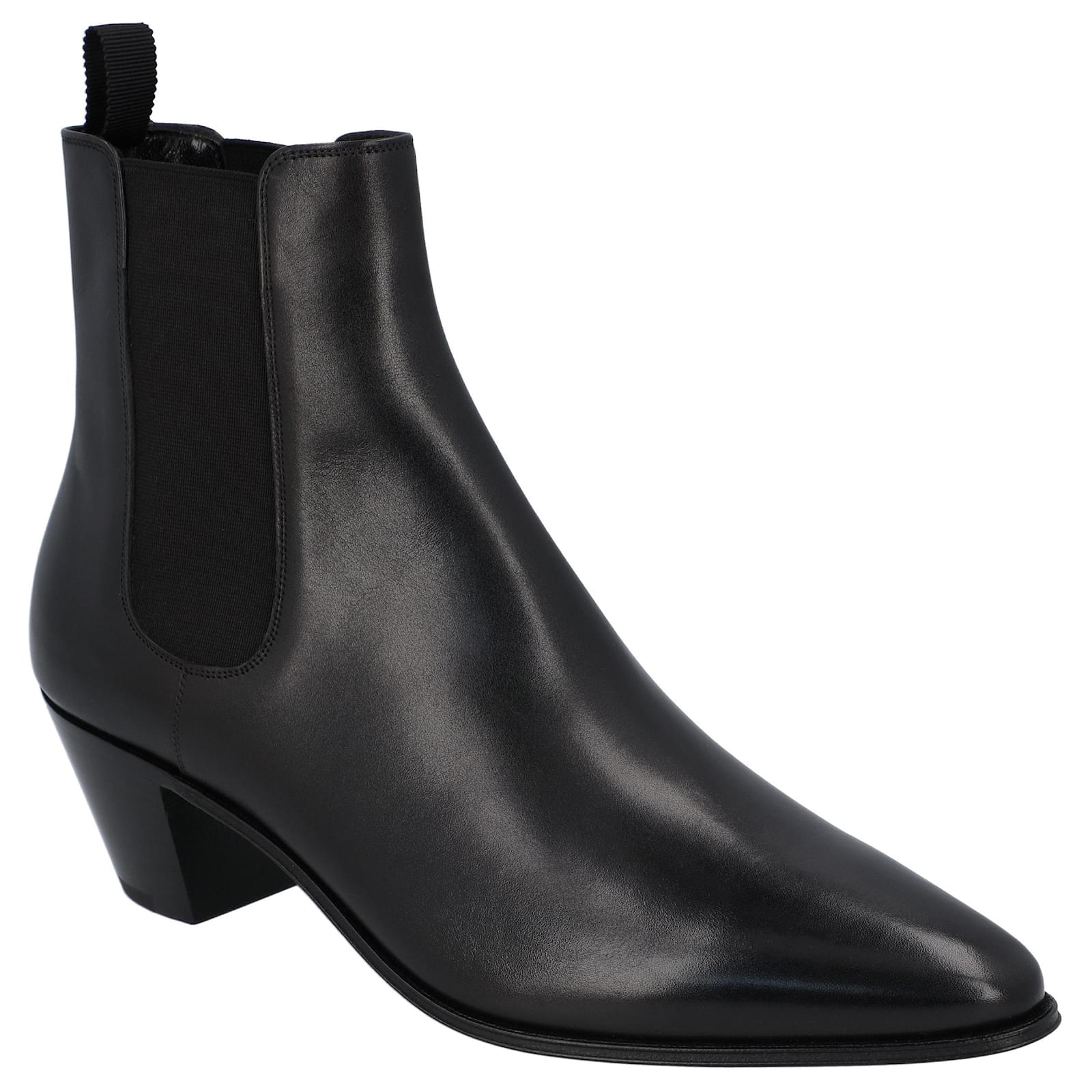 Céline Celine black chealsea boot Leather  ref.2019163