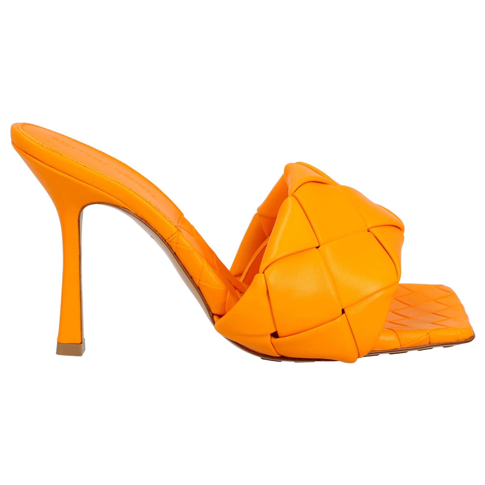 Bottega Veneta Lido Mule orange Leather  ref.1896010