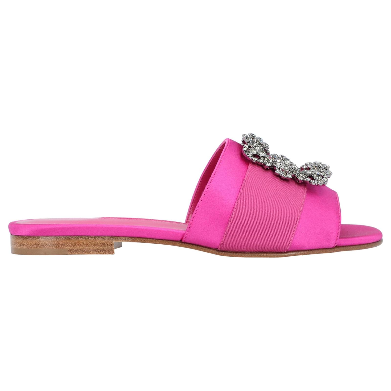Manolo Blahnik Martamod Flat Purple Cloth  ref.1594839