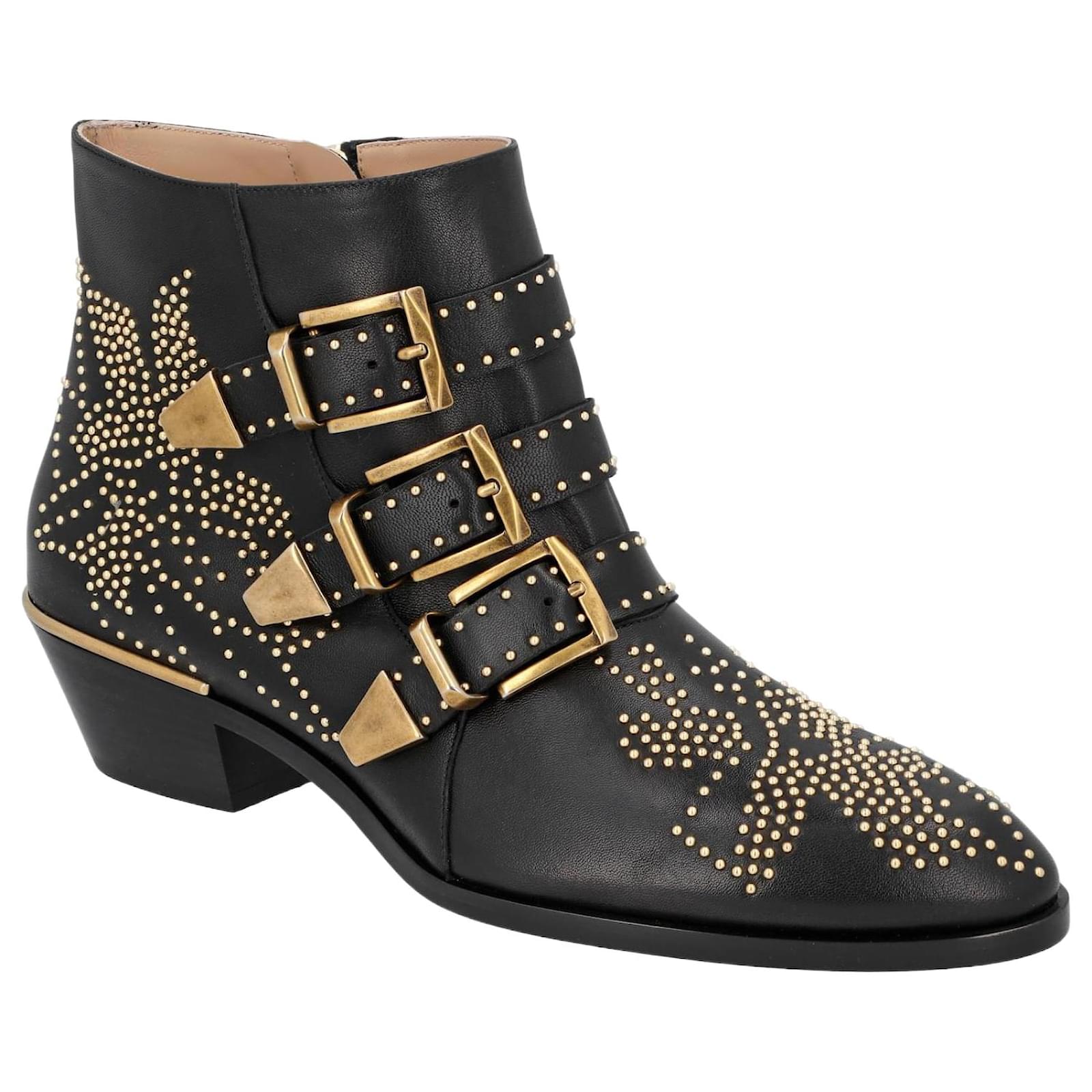 Chloé Susanna Ankle Boots Black Leather  ref.1847851