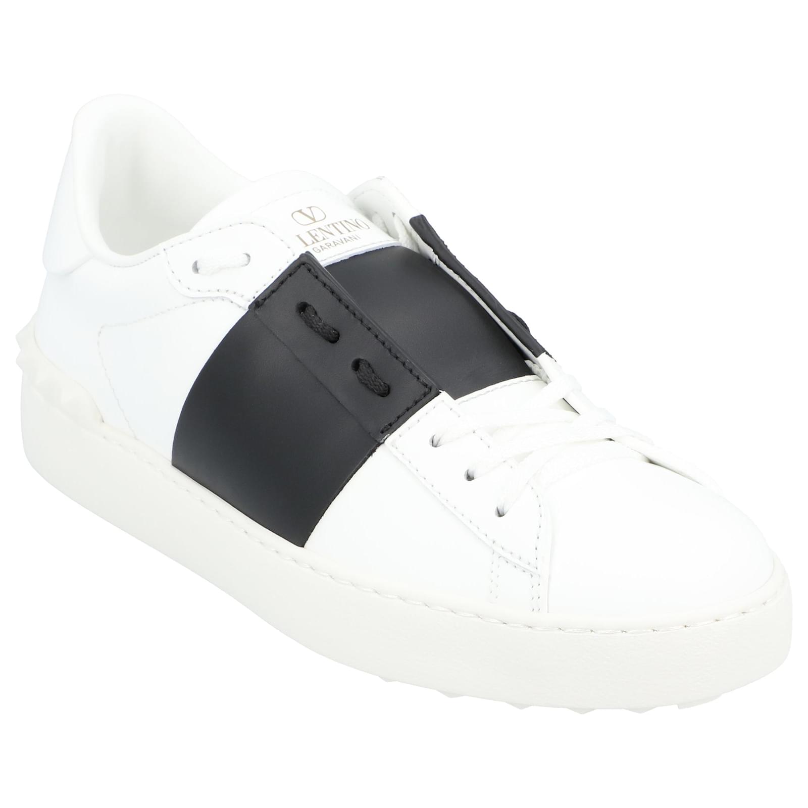 Valentino Garavani Calfskin Open Sneaker White Leather Pony-style calfskin  ref.2264755