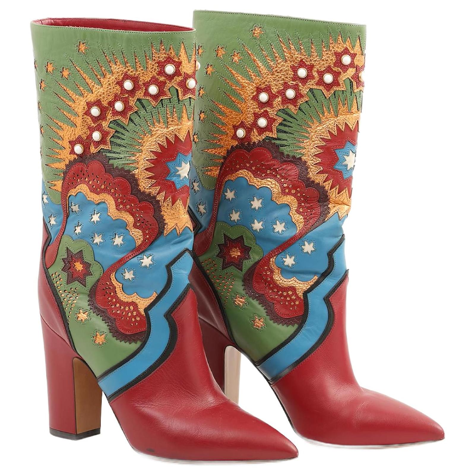 VALENTINO GARAVANI  Boots EU 38 leather Dark red  ref.1344437