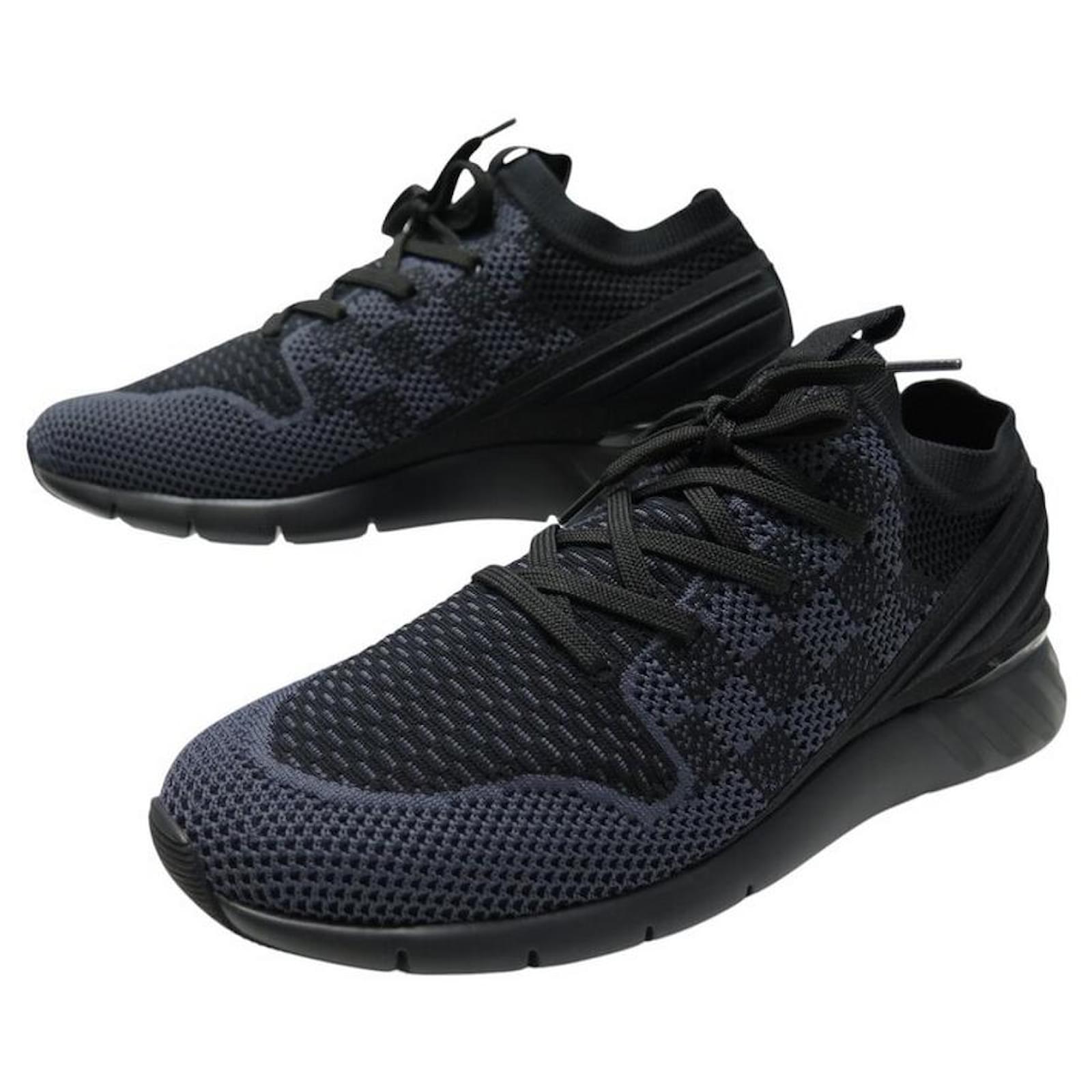 NINE BASKETS LOUIS VUITTON FASTLANE DAMIER GRAPHITE 1A41YB 5.5 40.5 SNEAKER Cloth  ref.2246877